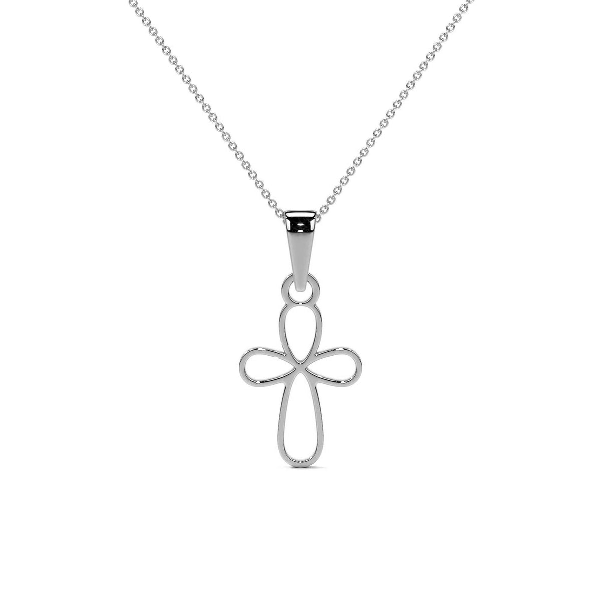 925 Sterling Silver Cross Choker