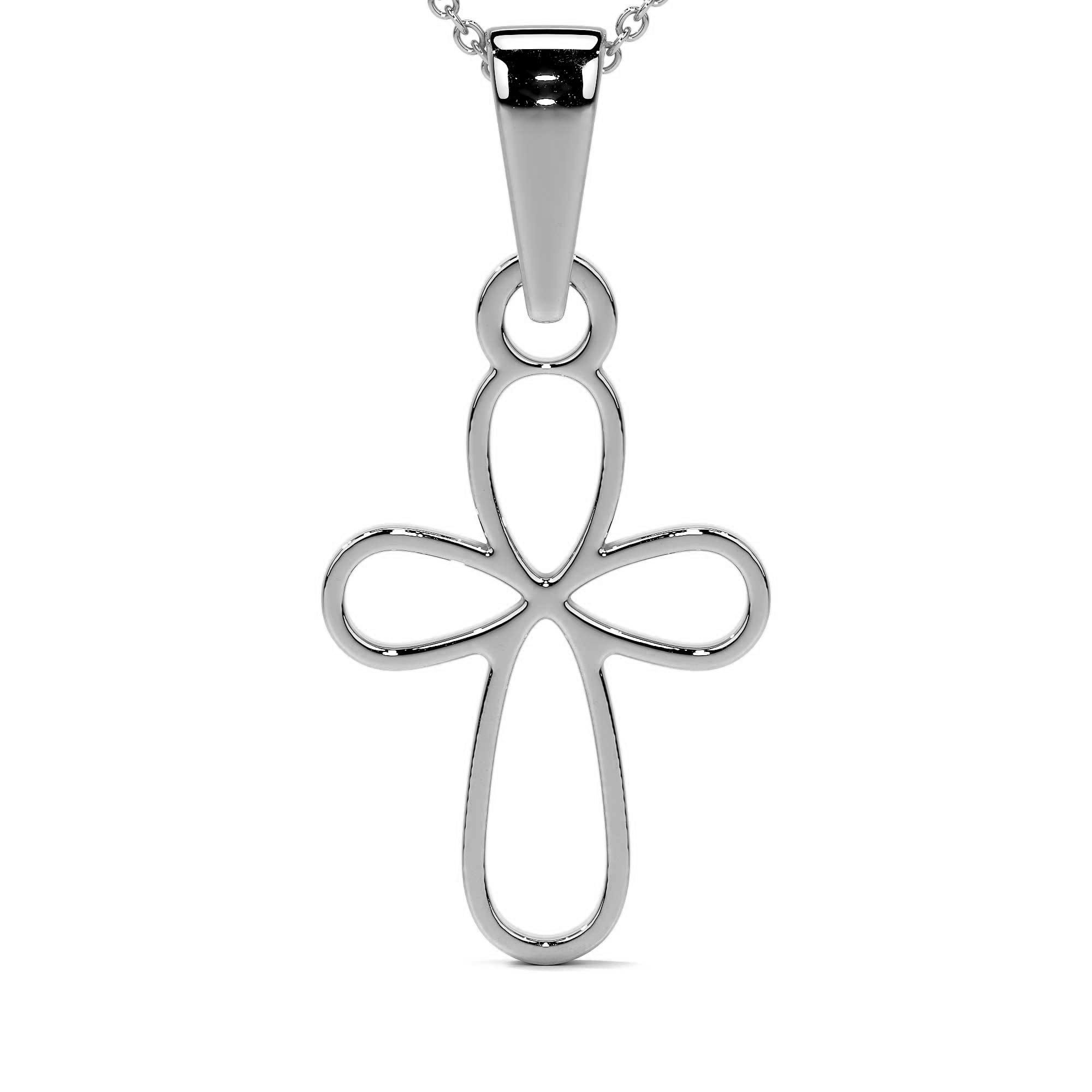 925 Sterling Silver Cross Choker