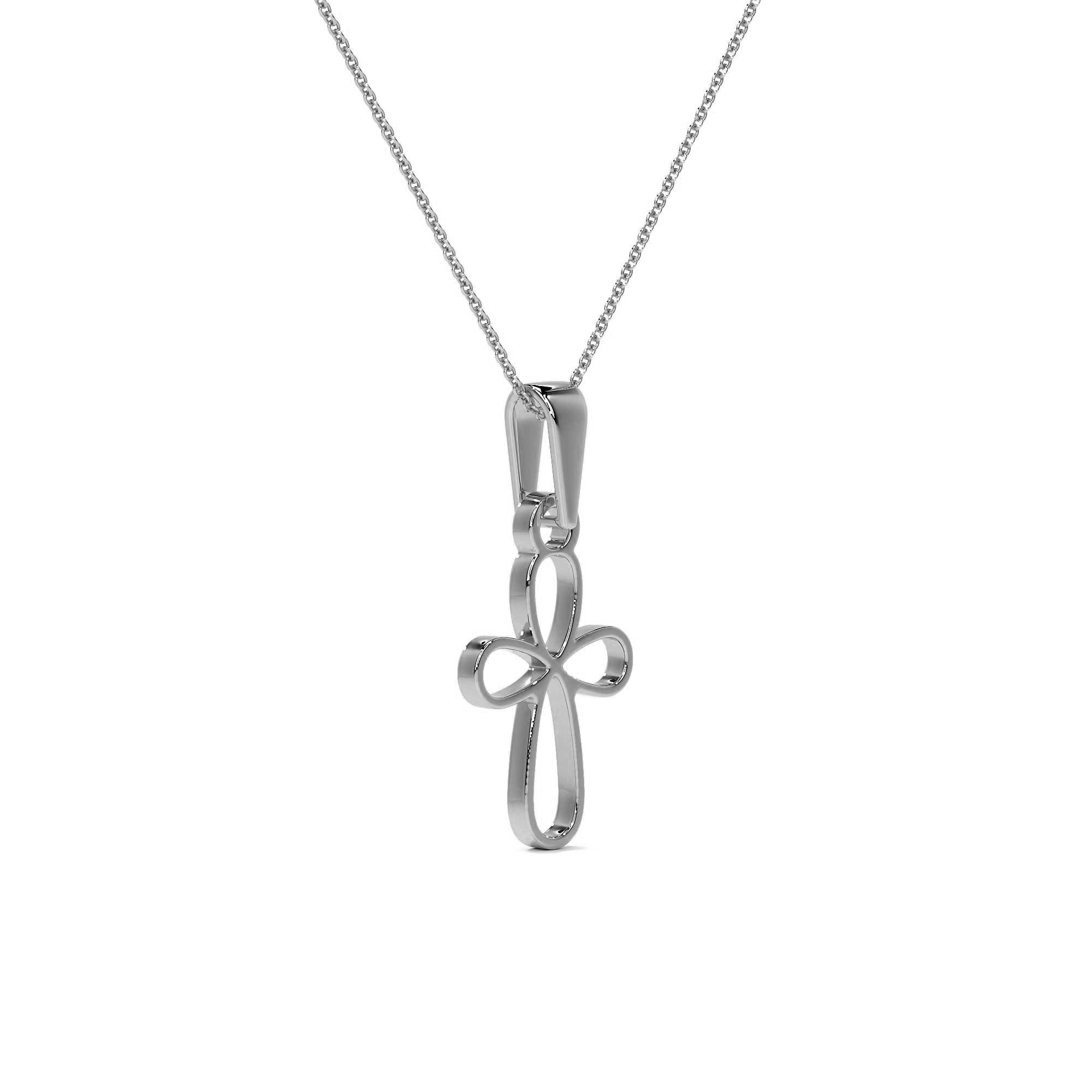 925 Sterling Silver Cross Choker