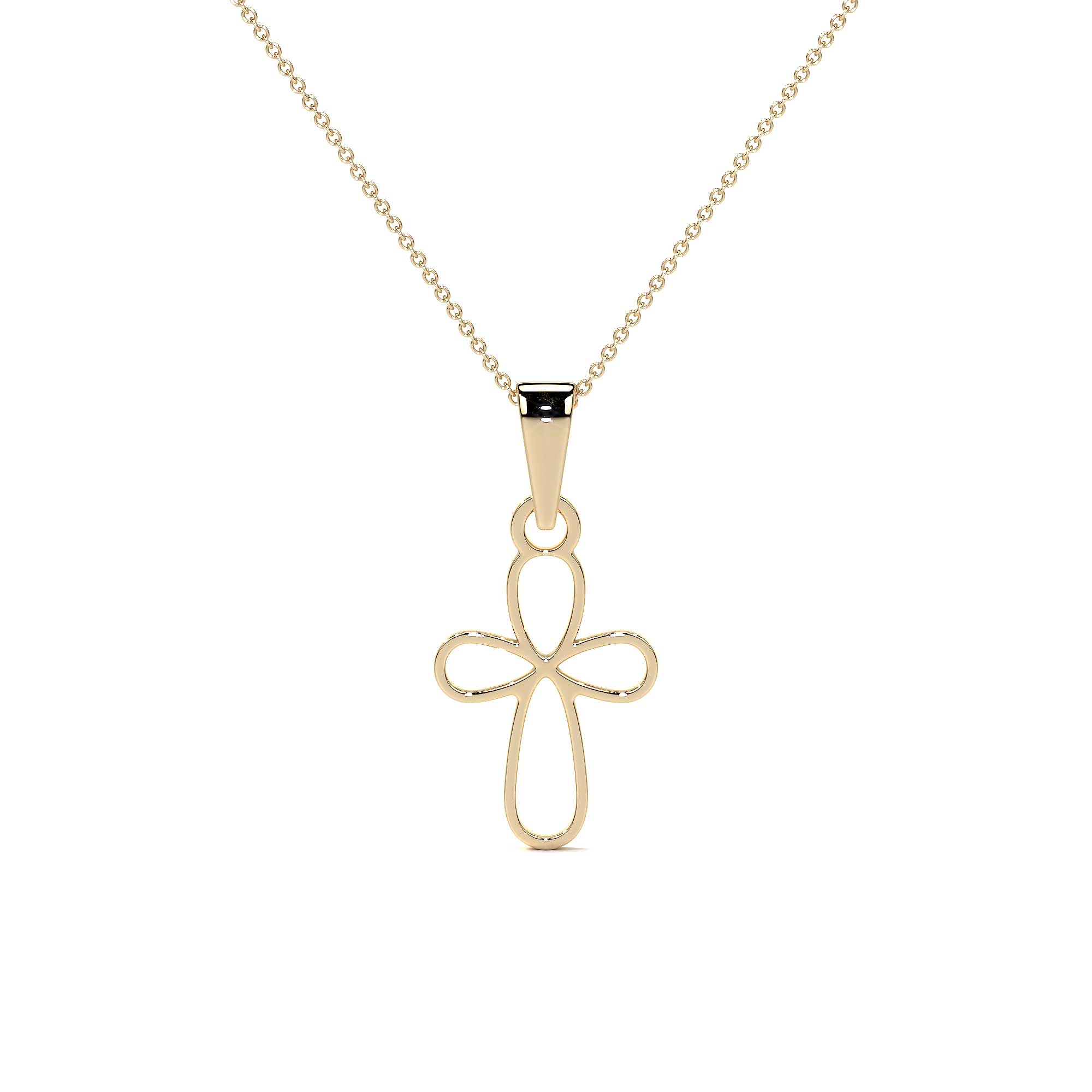 Women's 10k Gold Cross Necklace