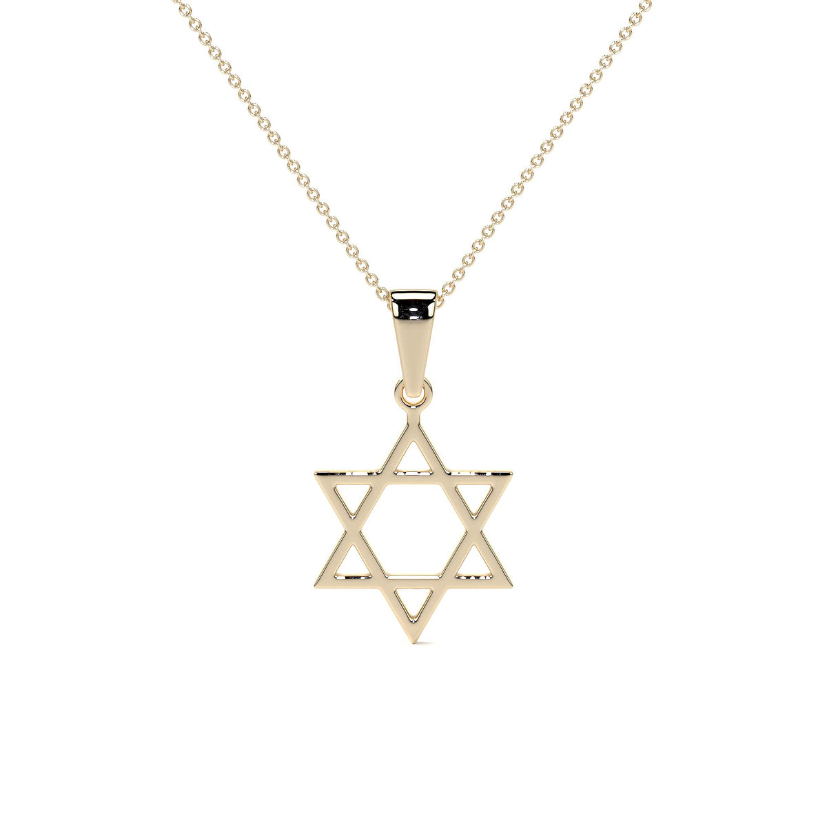 Women's 10k Gold Star of David Necklace