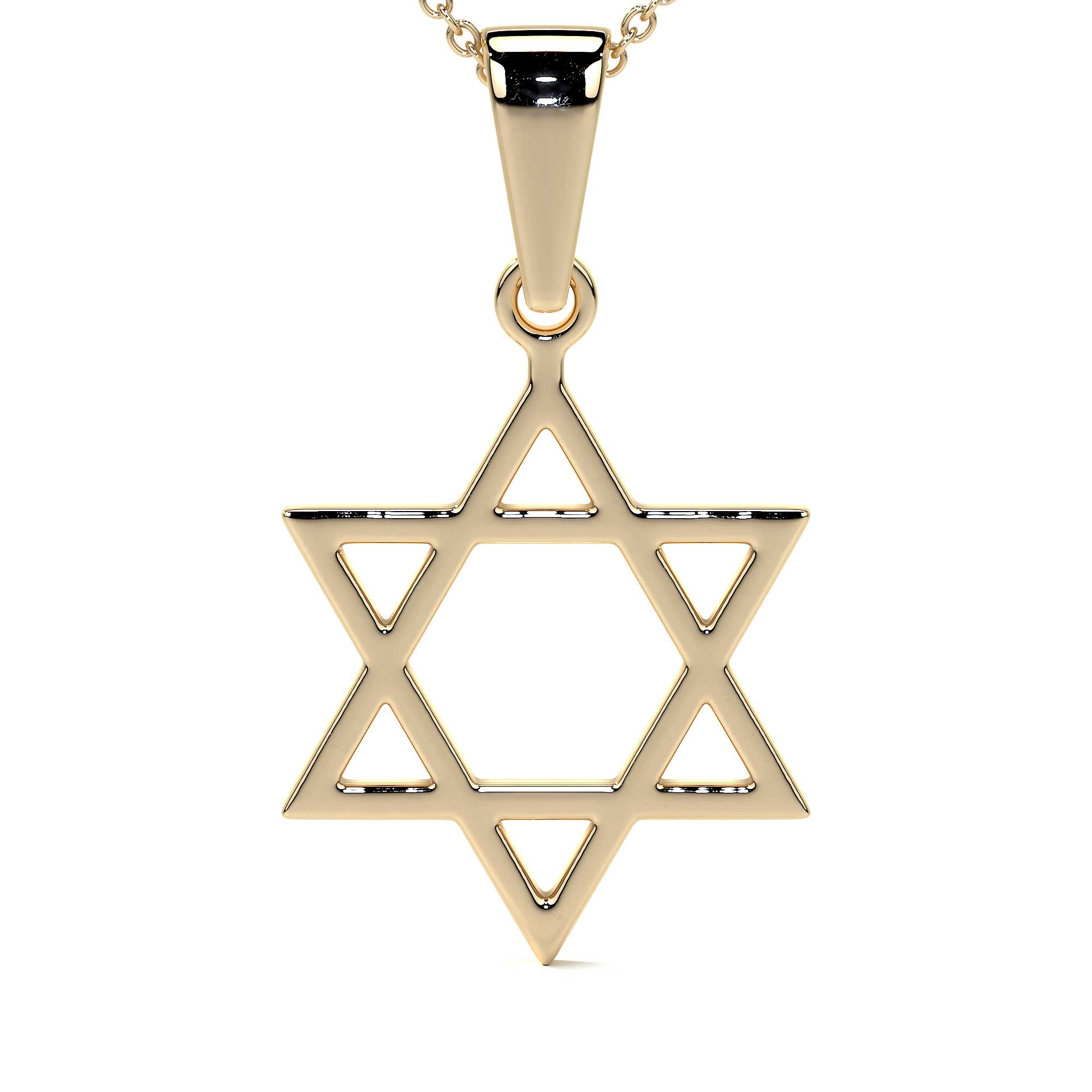 Women's 10k Gold Star of David Necklace