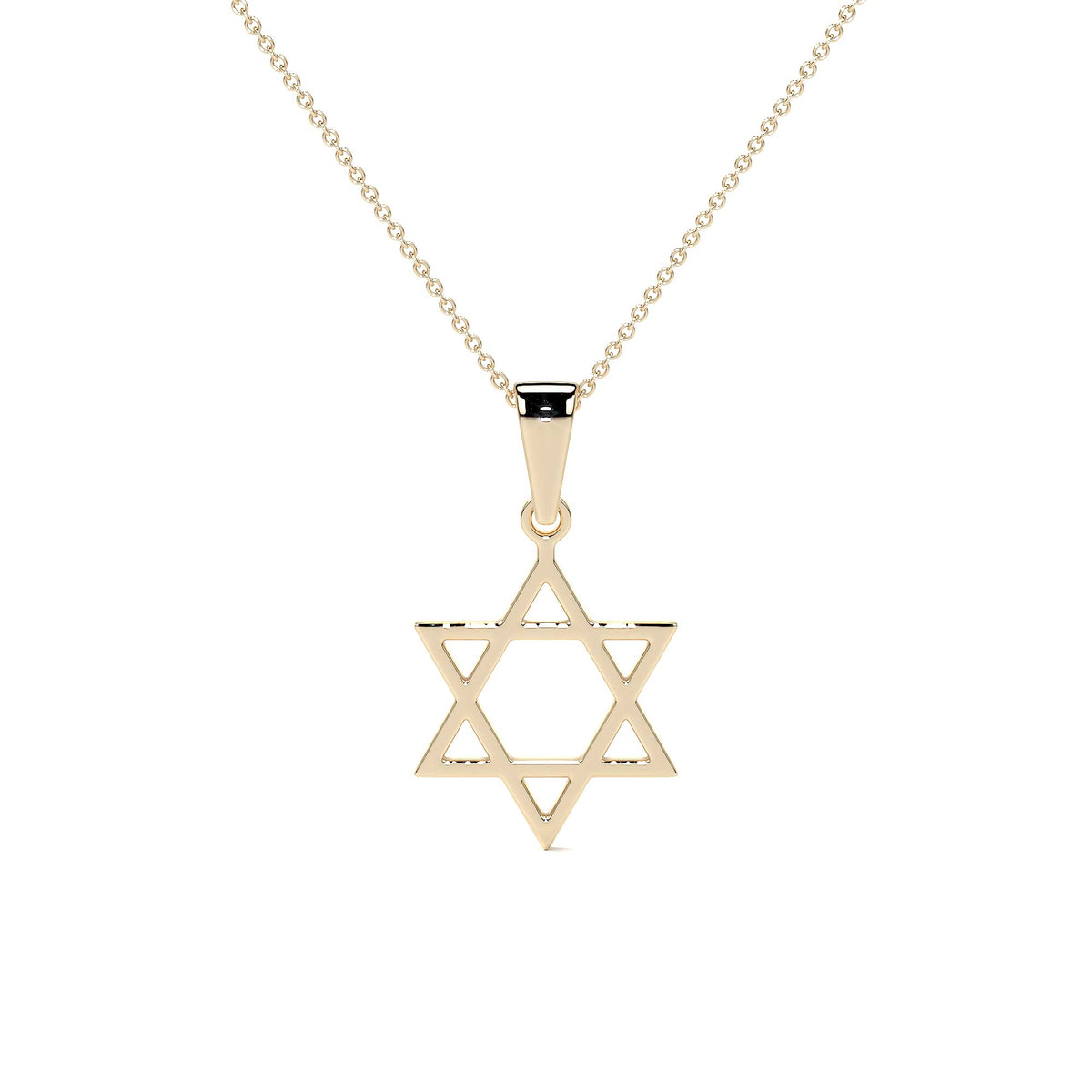 Women's 10k Gold Star of David Necklace