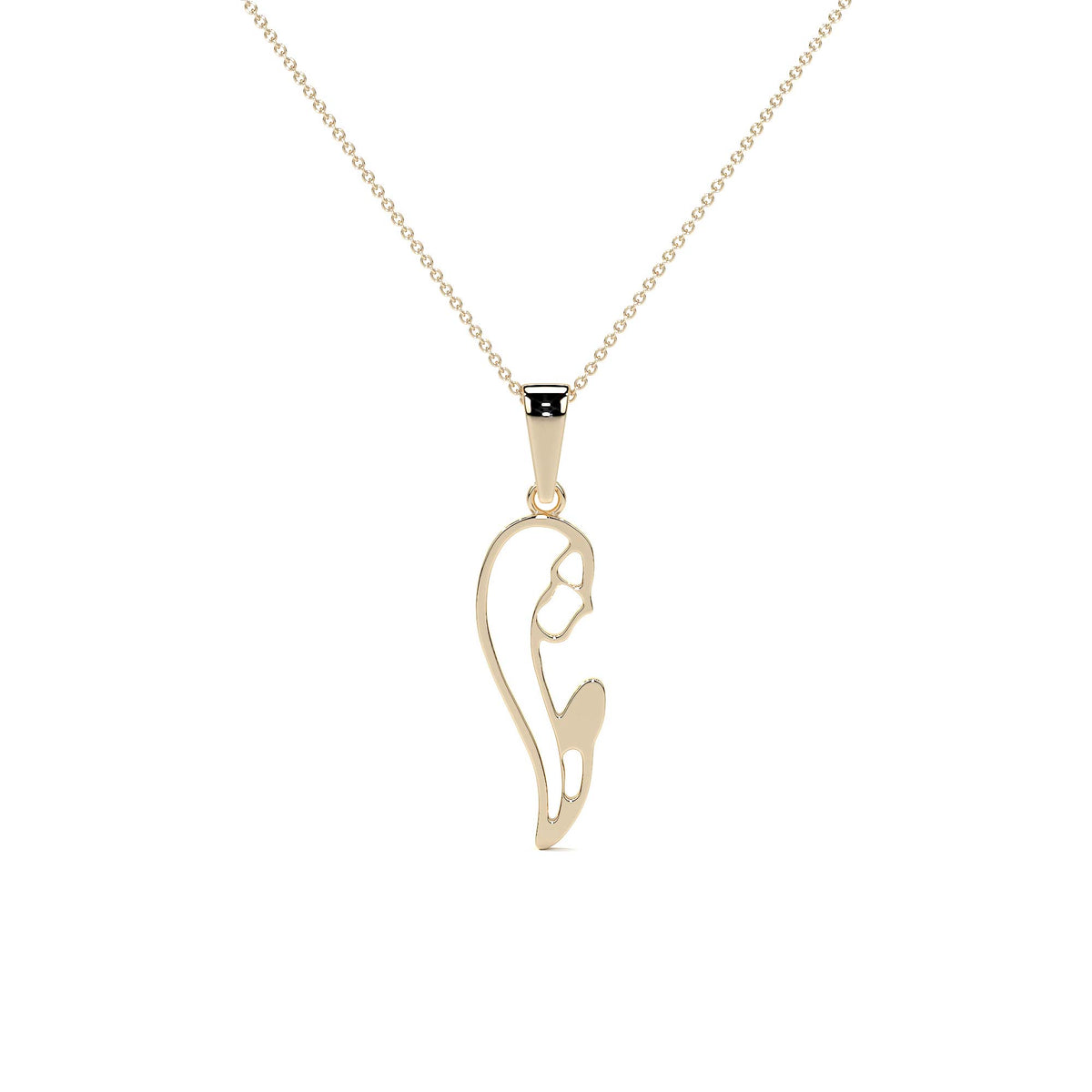 10k Gold Madonna Necklace for Women