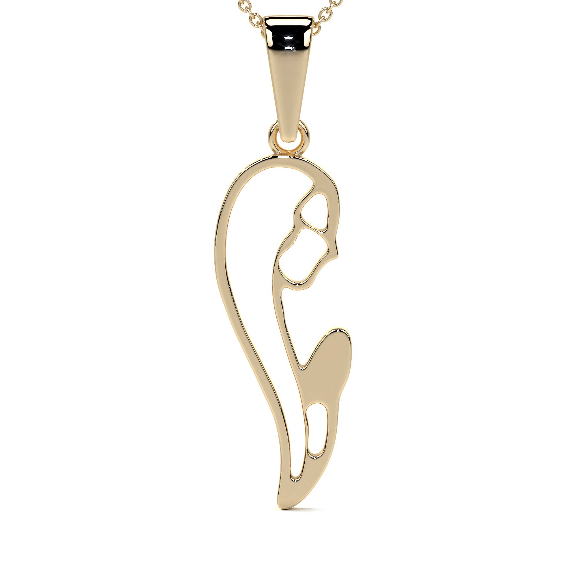 10k Gold Madonna Necklace for Women