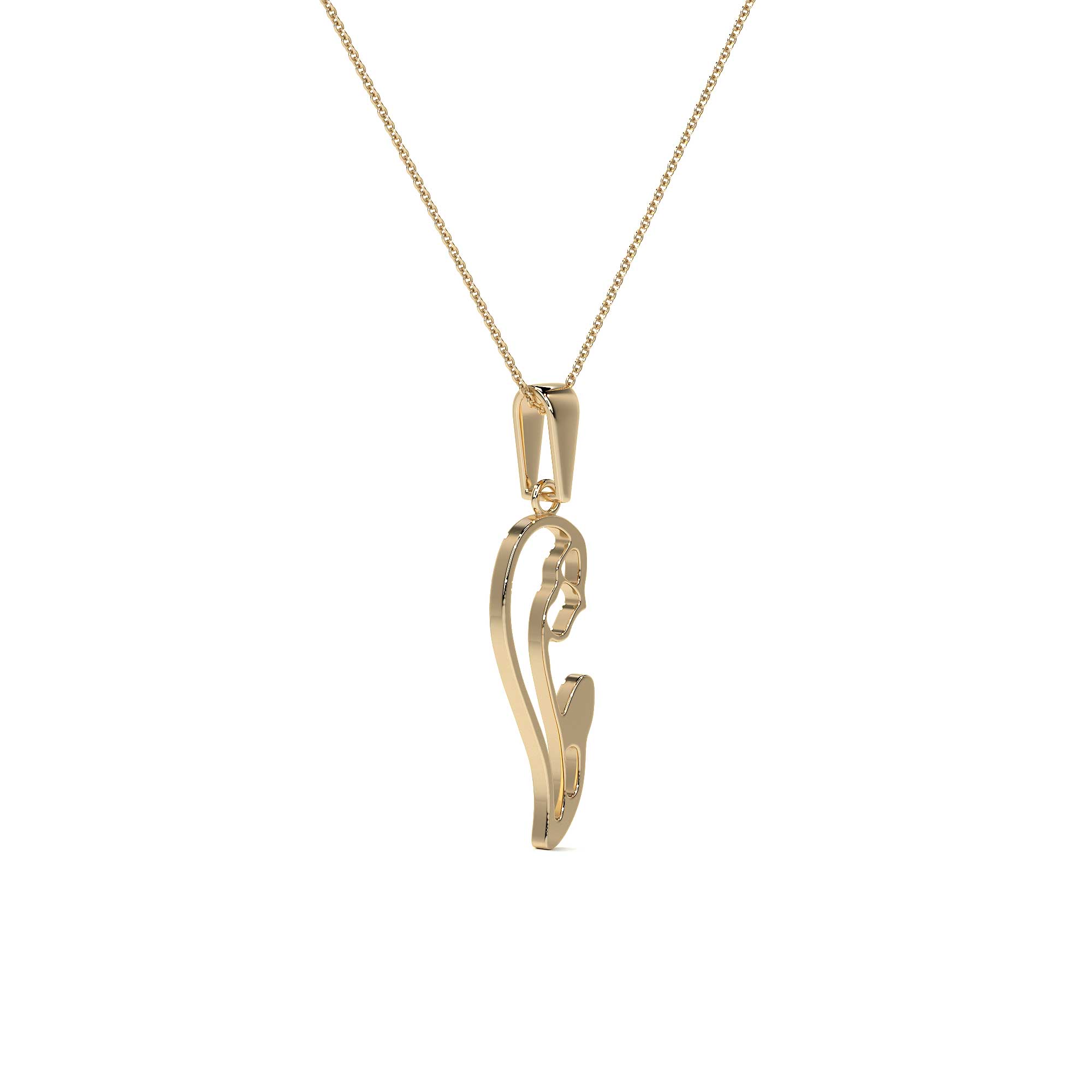 10k Gold Madonna Necklace for Women