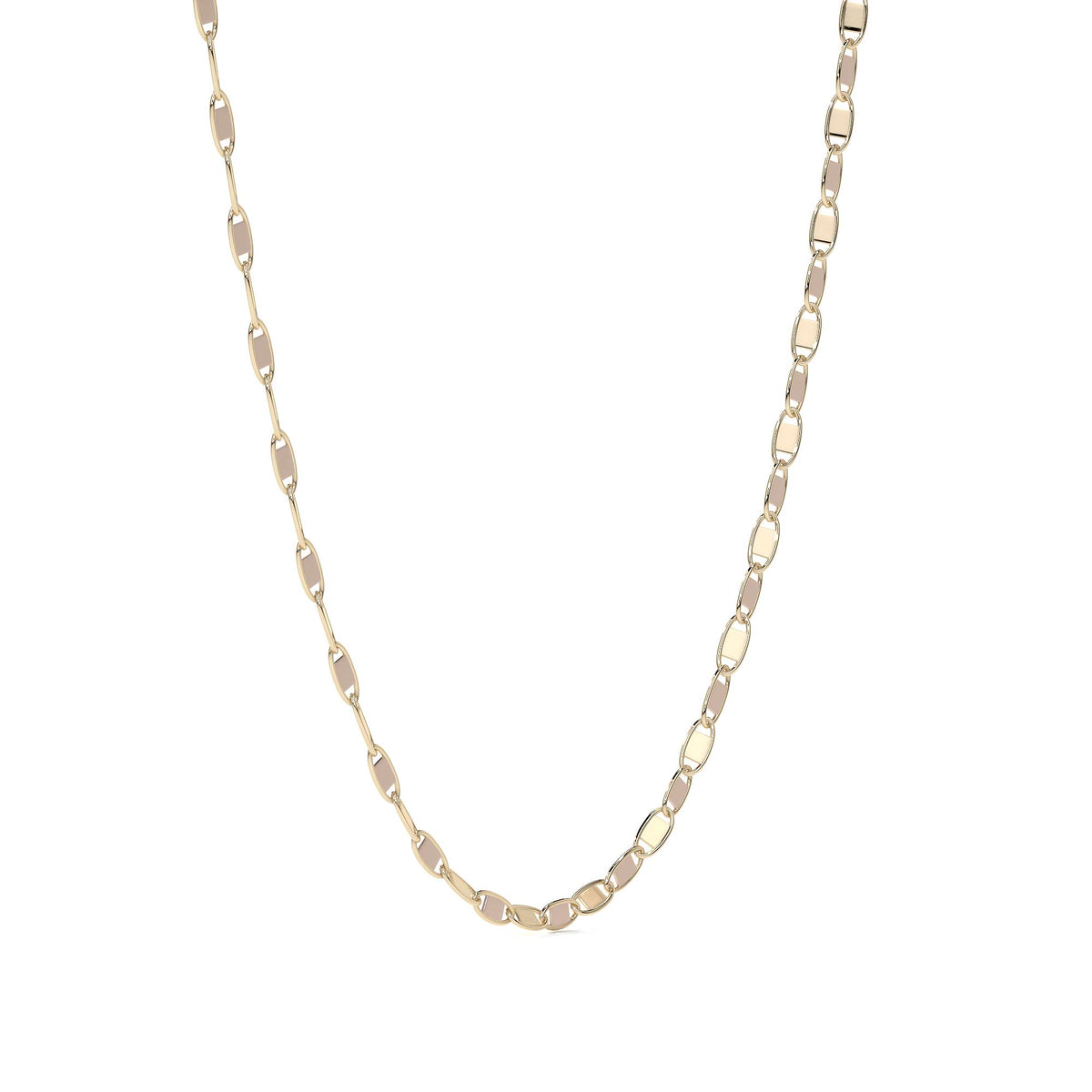 14K Italian Gold Valentino Chain, 40 cm, 1.5 mm Gauge