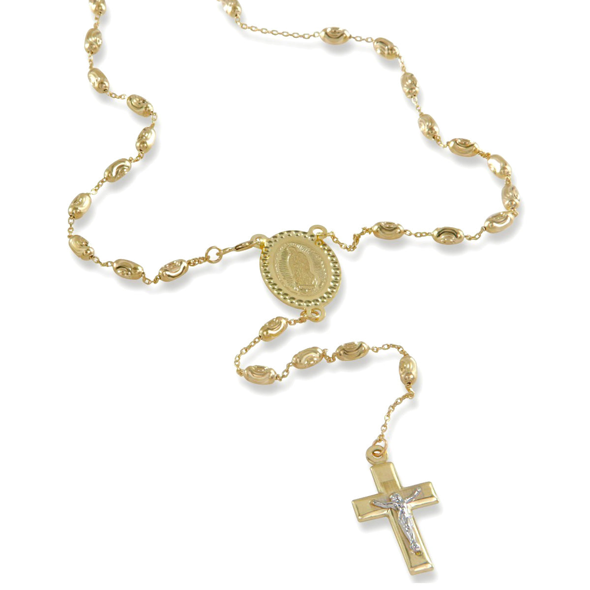 14k Gold Italian Rosary, 60 cm