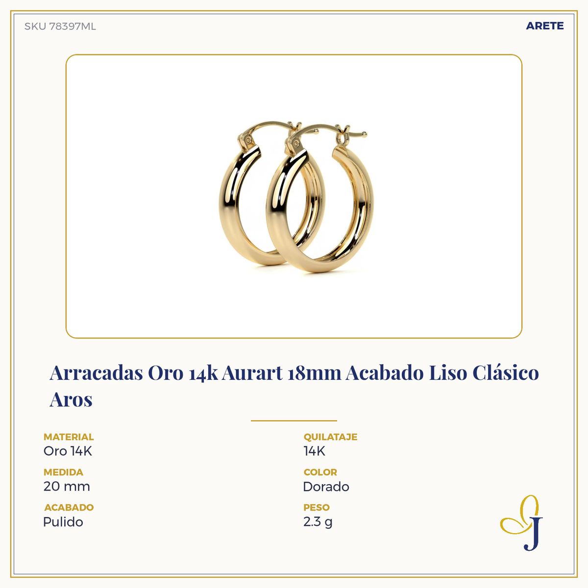 14k Gold Smooth 4mm Wide Bangle Hoop Earring