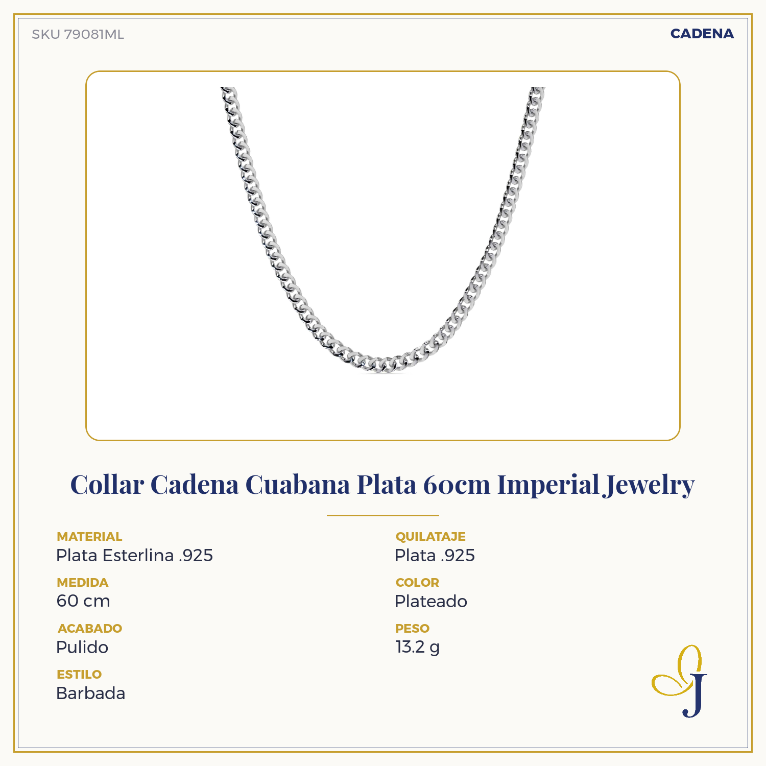 925 Sterling Silver Curb Chain, 3.2mm Gauge, in 5 Colors