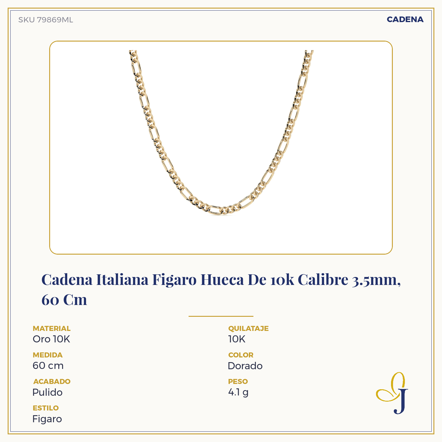 10K Gold Figaro 3x1 Unisex Chain | Italian Necklace 3.5mm Imperial Jewelry | Fine Durable Jewelry