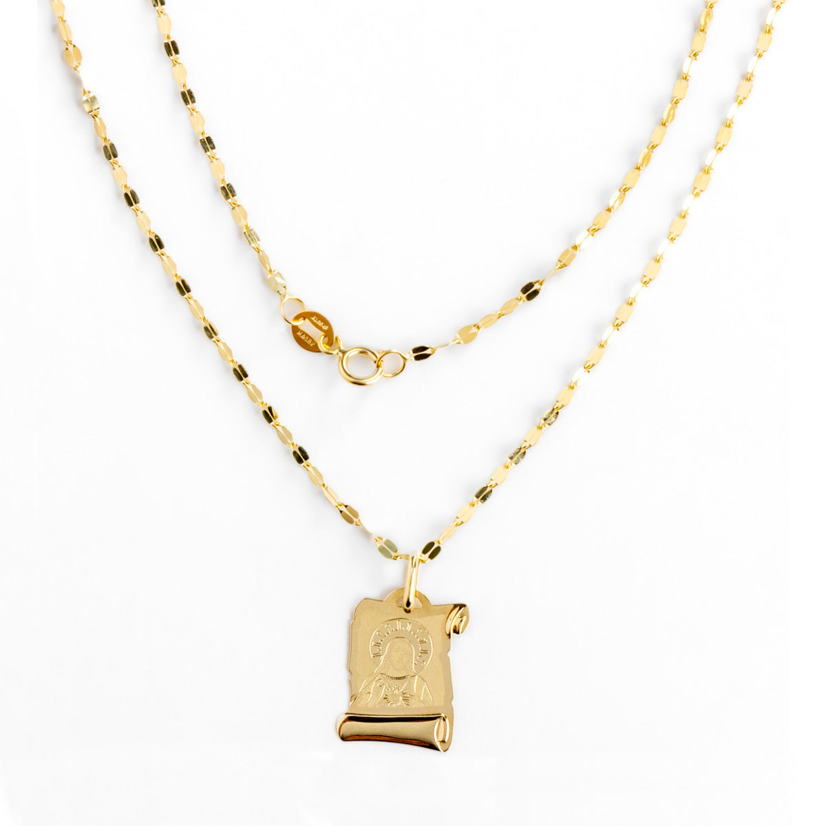 Italian 10k Gold Sacred Heart Medal