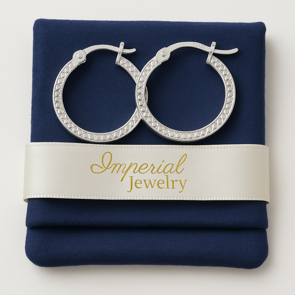 925 Silver Square Tube Hoop Earring with 12mm Engraving