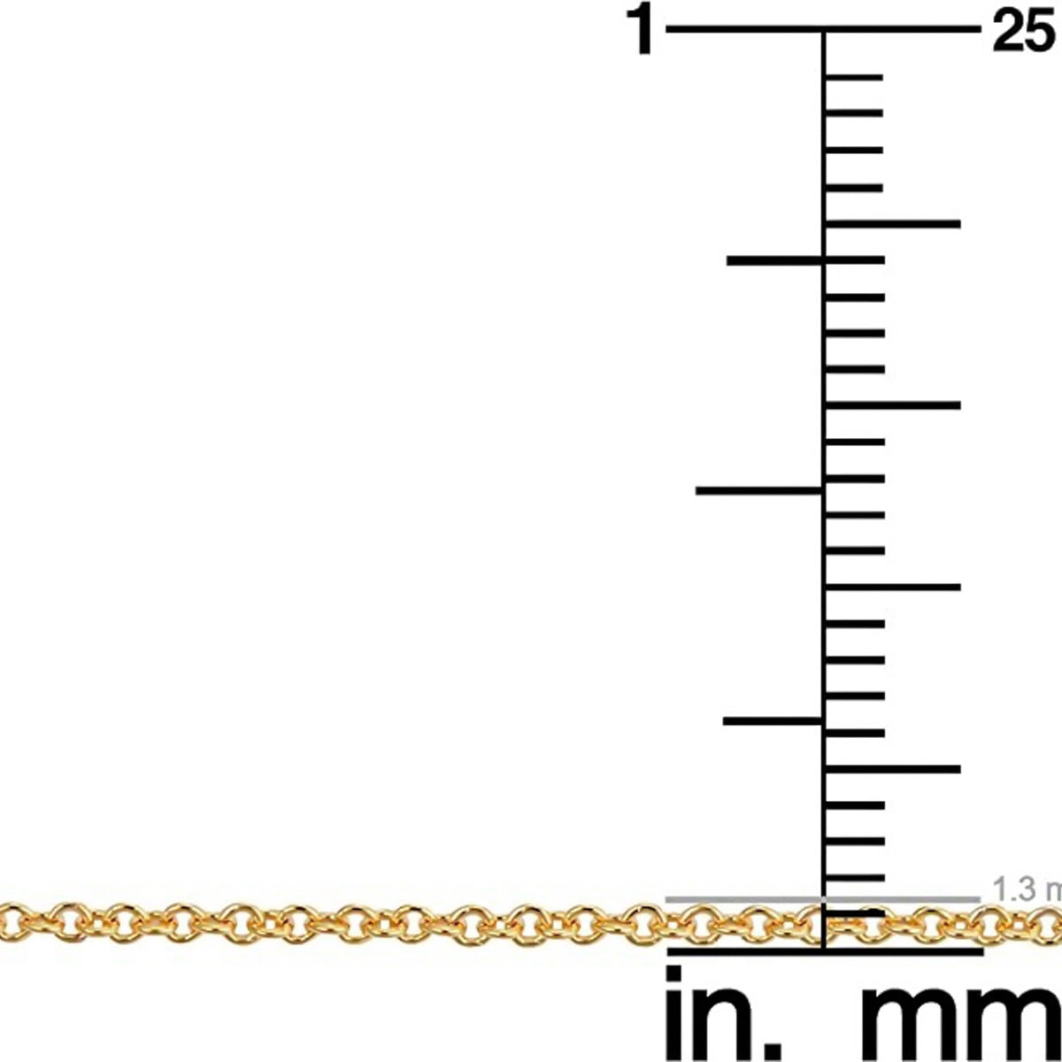 Viviana 14k Gold 50cm Necklace with 2.5mm Ball