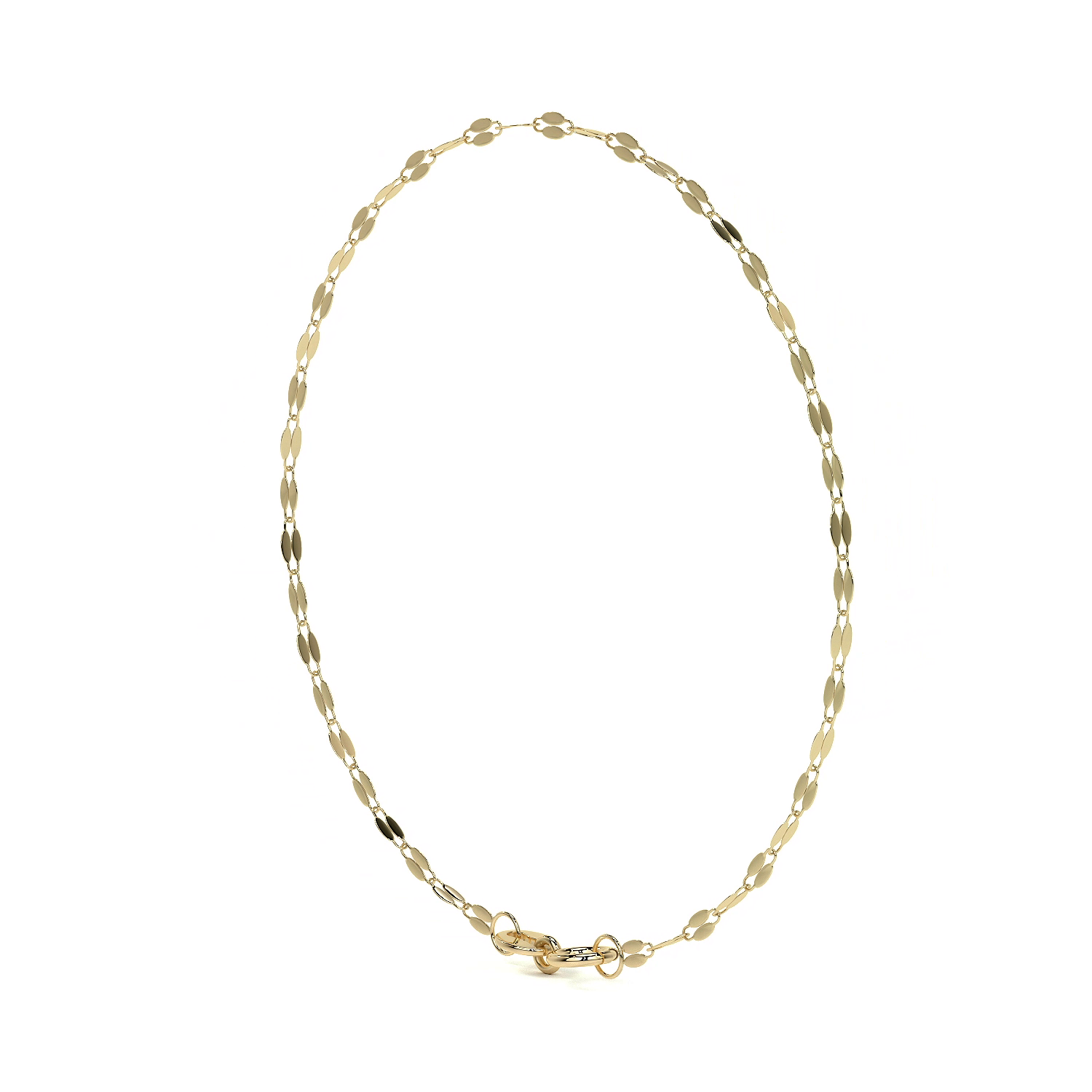 Italian Bracelet 3x1 Serpentine 14K 2.6mm, 18.5cm