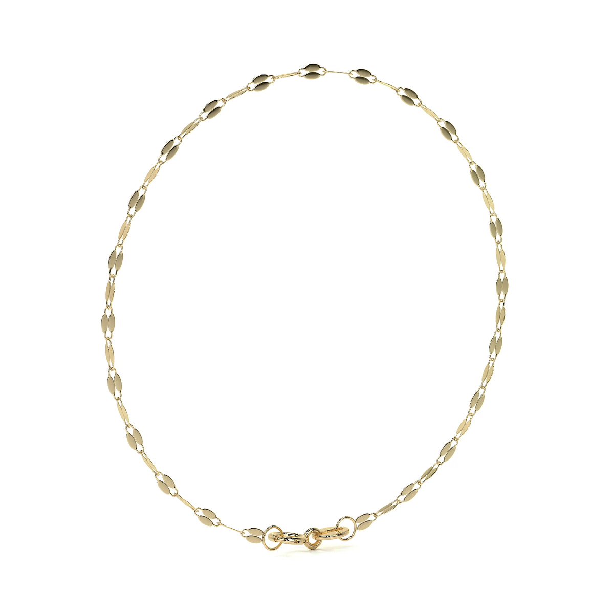 Italian Bracelet 3x1 Serpentine 14K 2.6mm, 18.5cm