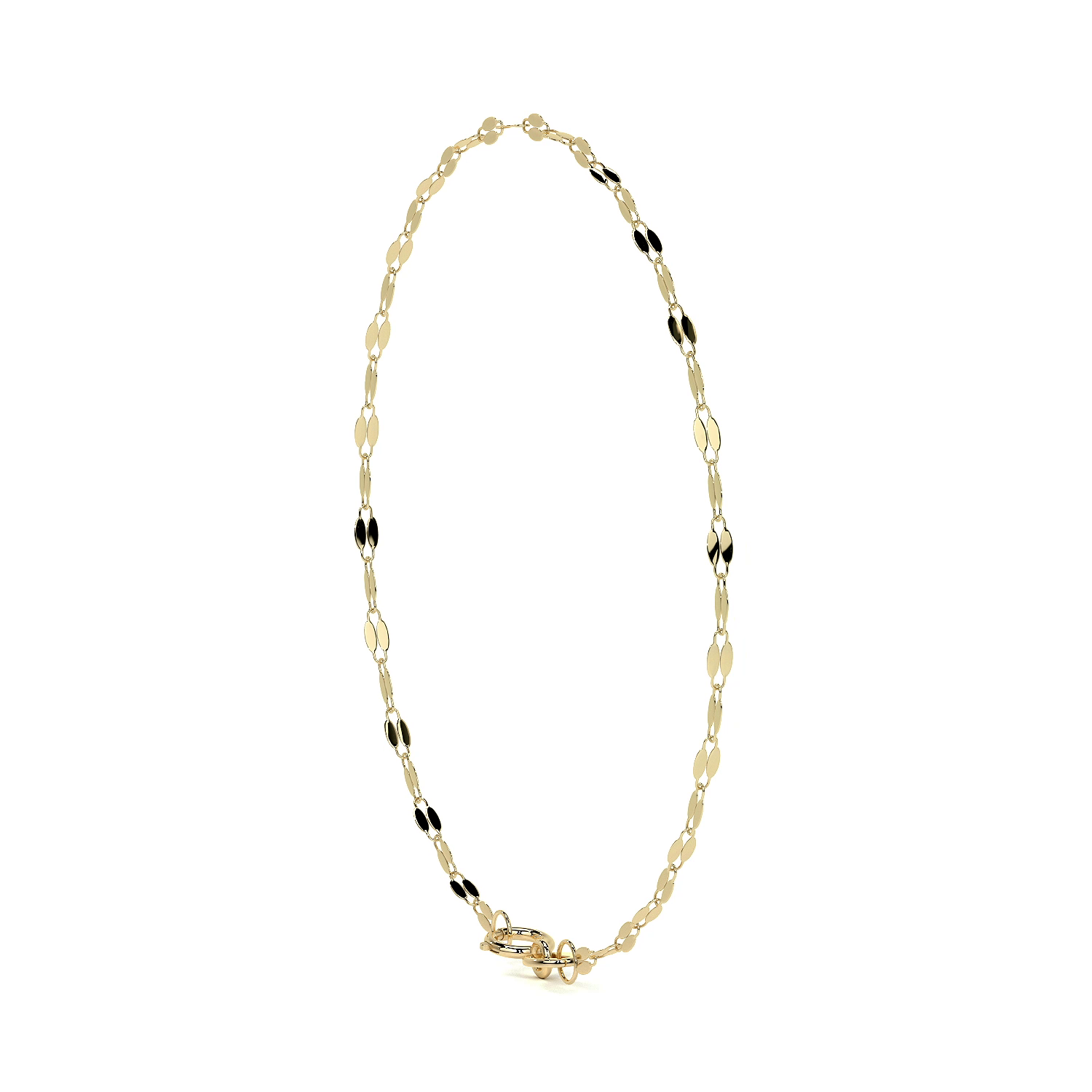 Italian Bracelet 3x1 Serpentine 14K 2.6mm, 18.5cm