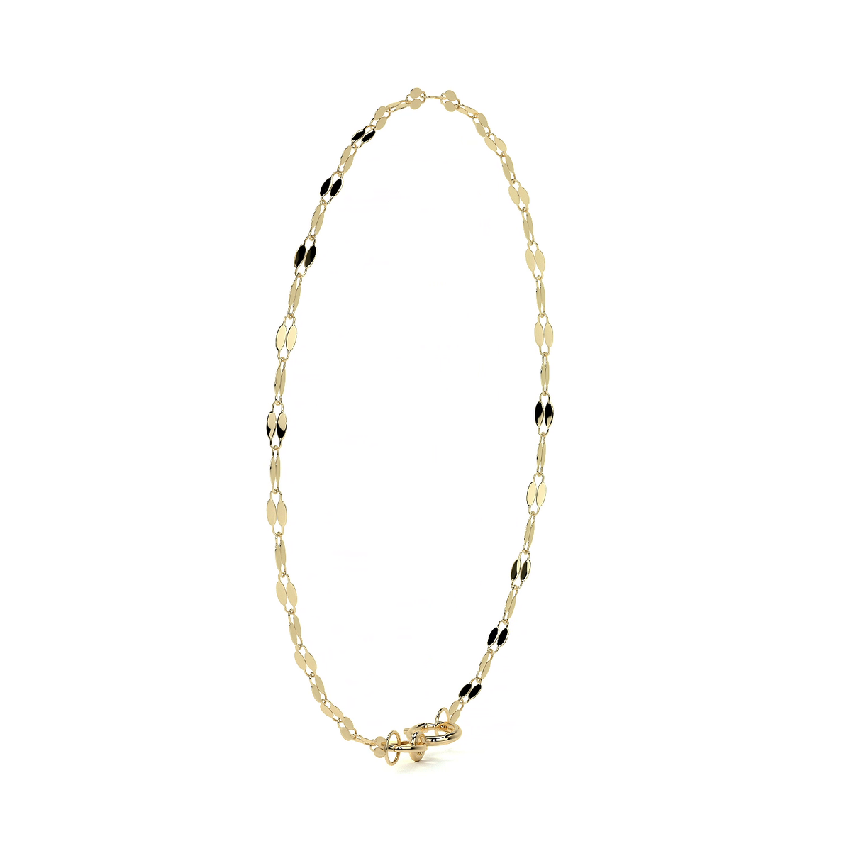 Italian Bracelet 3x1 Serpentine 14K 2.6mm, 18.5cm