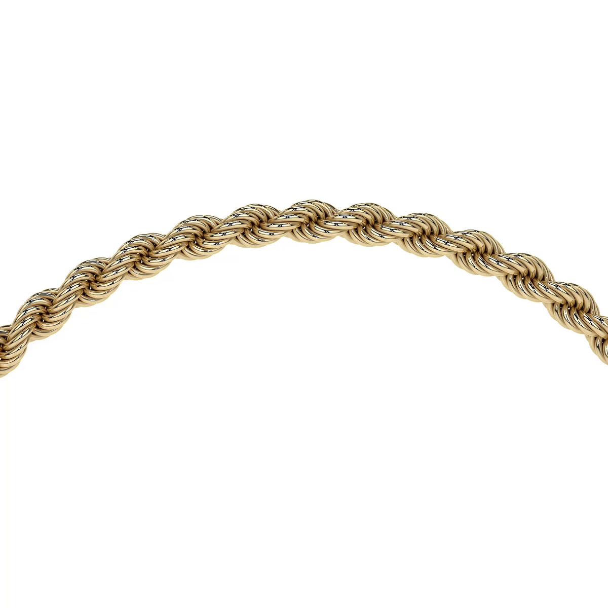 10K Gold Italian Rope Chain Bracelet | Elegant Fine Jewelry Bracelet
