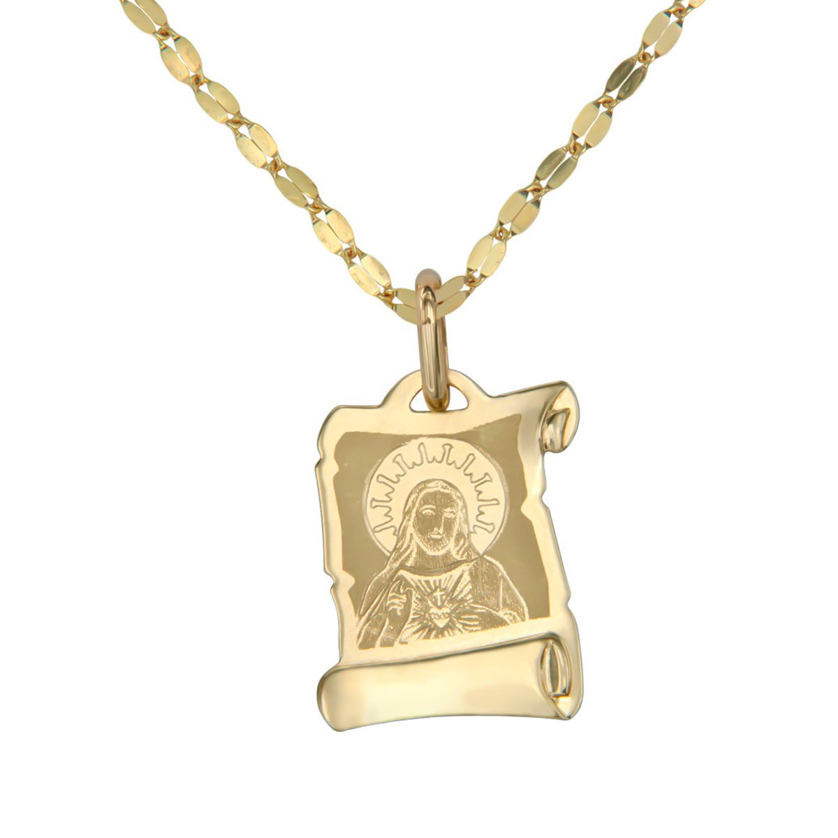 Italian 10k Gold Sacred Heart Medal