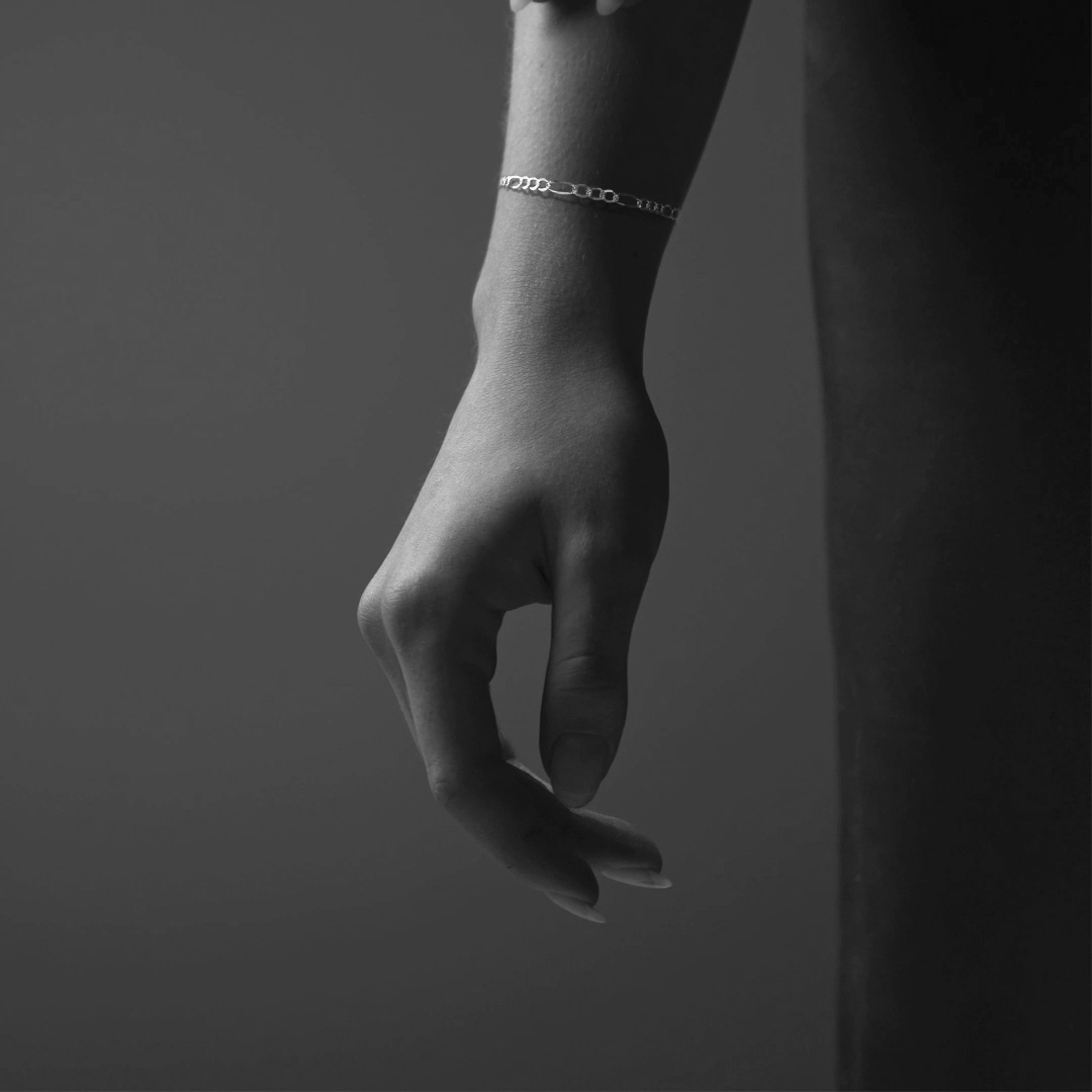 925 Sterling Silver Figaro 3+1 Bracelet, 21 cm, 2.5 mm Gauge