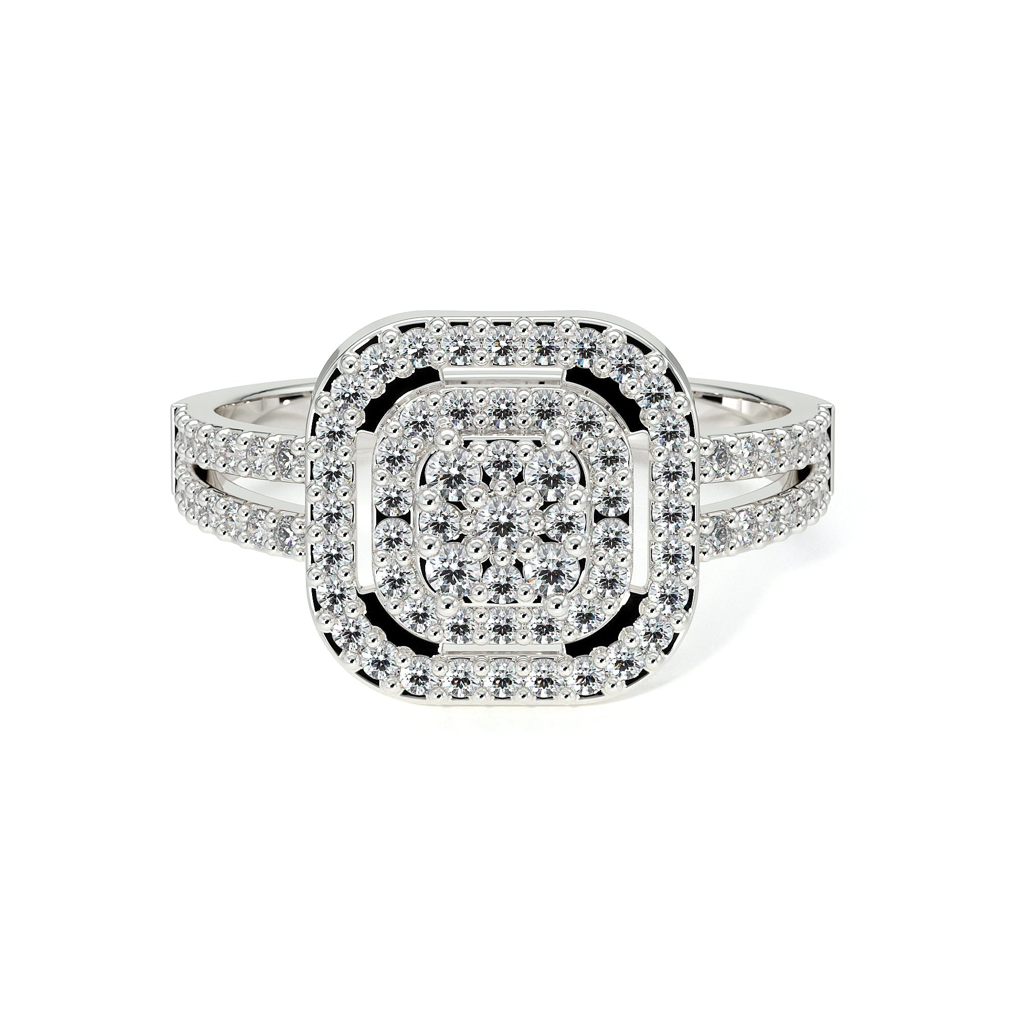 Sterling Silver Promise/Engagement Ring with Moissanite