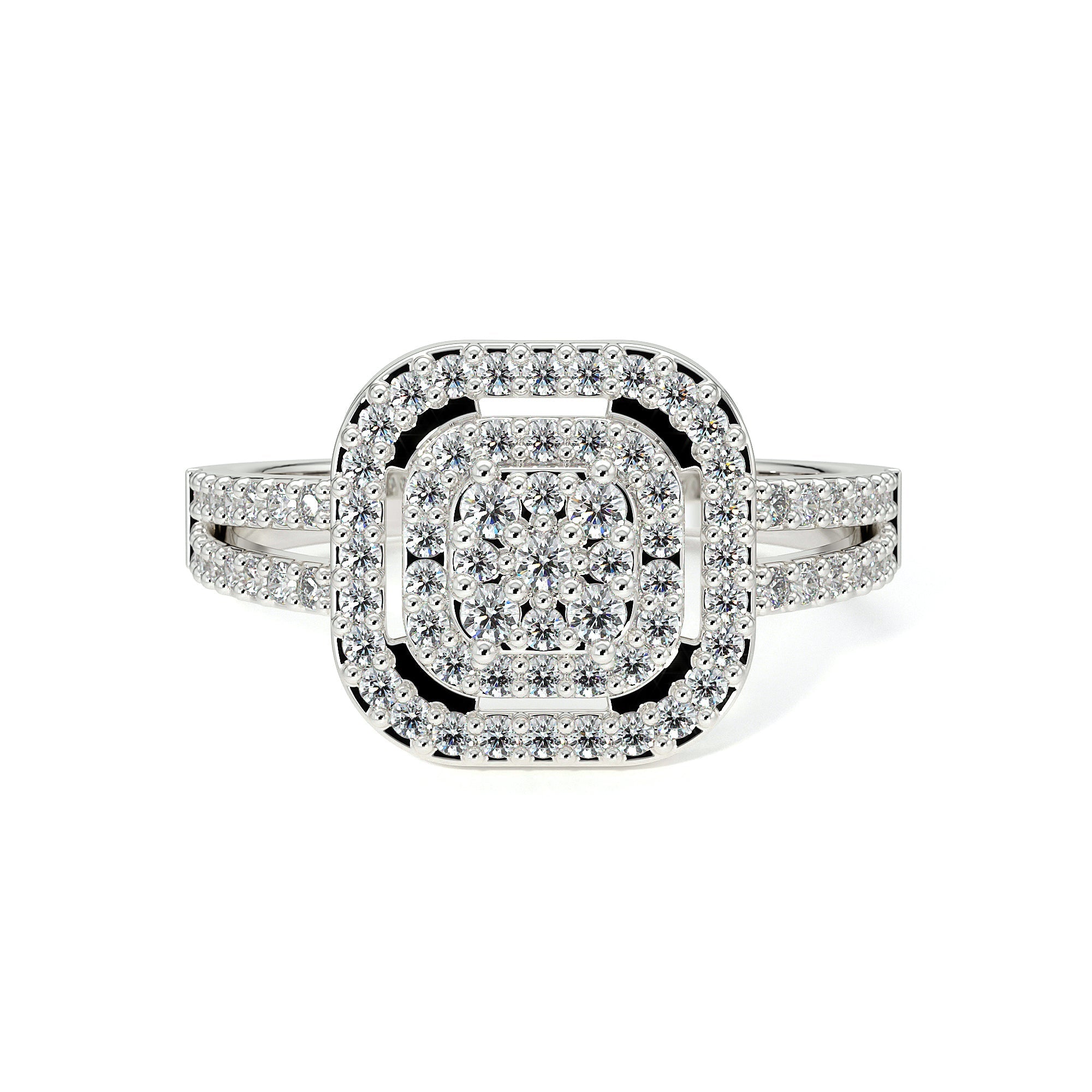 Sterling Silver Promise/Engagement Ring with Moissanite