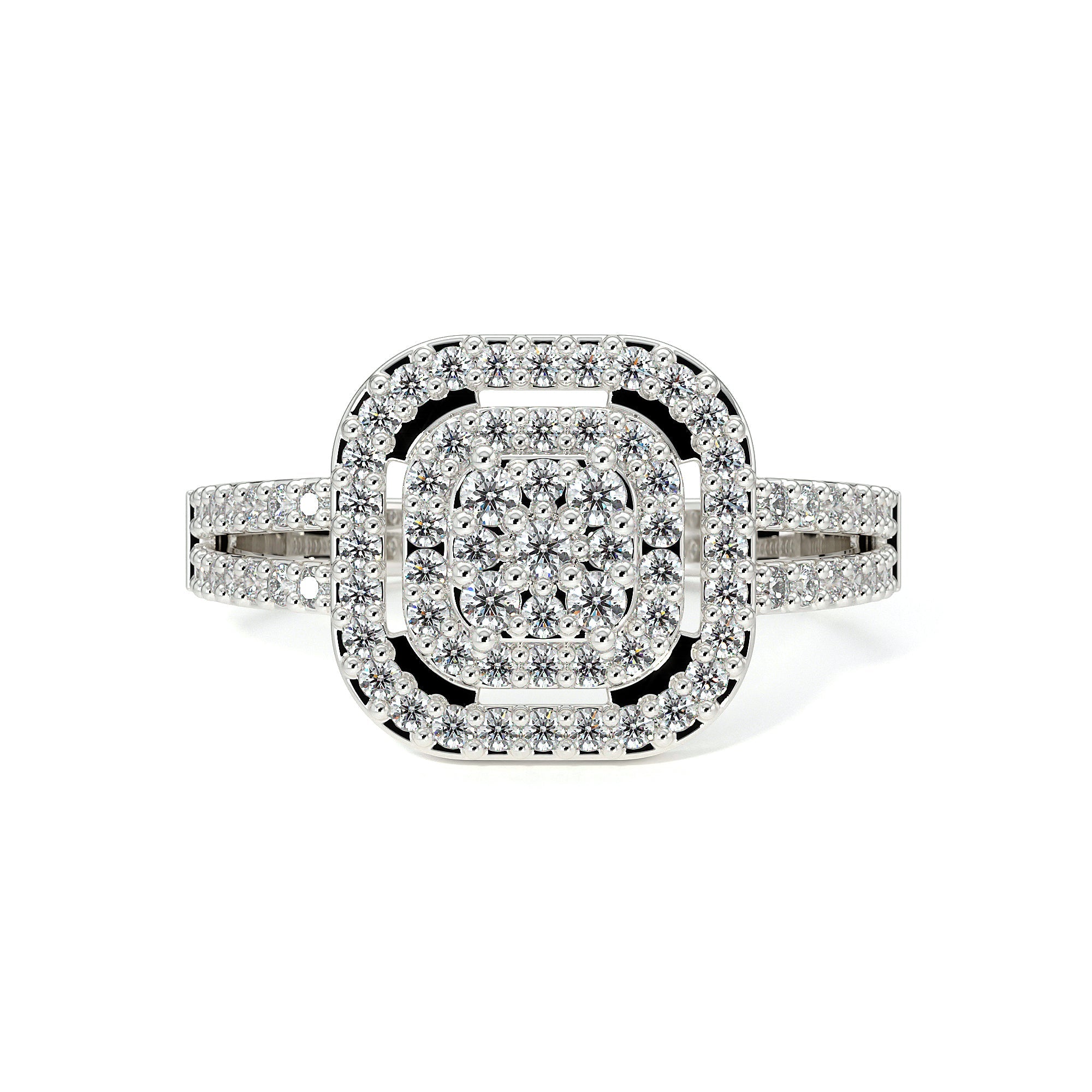 Sterling Silver Promise/Engagement Ring with Moissanite