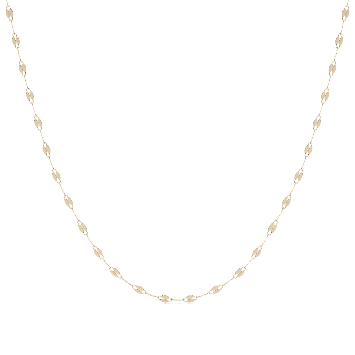 14k Italian Gold Chain, Coffee Bean Style