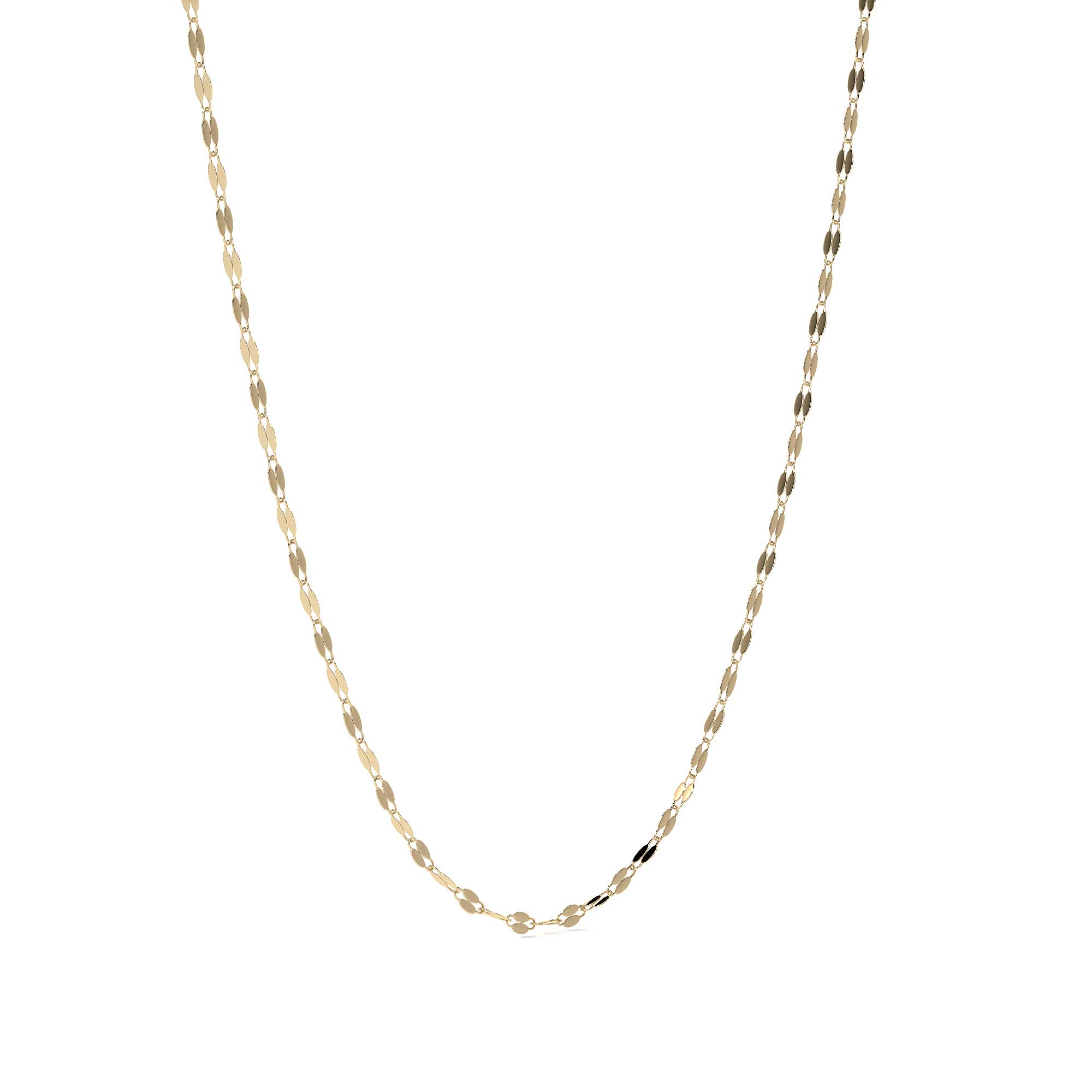 14k Italian Gold Chain, Coffee Bean Style