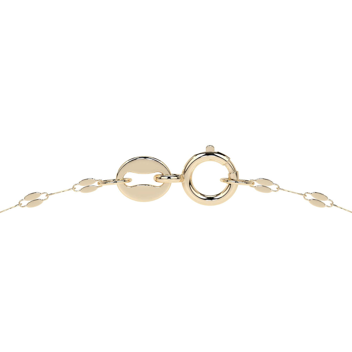 10K Gold Coffee Bean Chain 40 cm 2.3 mm 1.5 g
