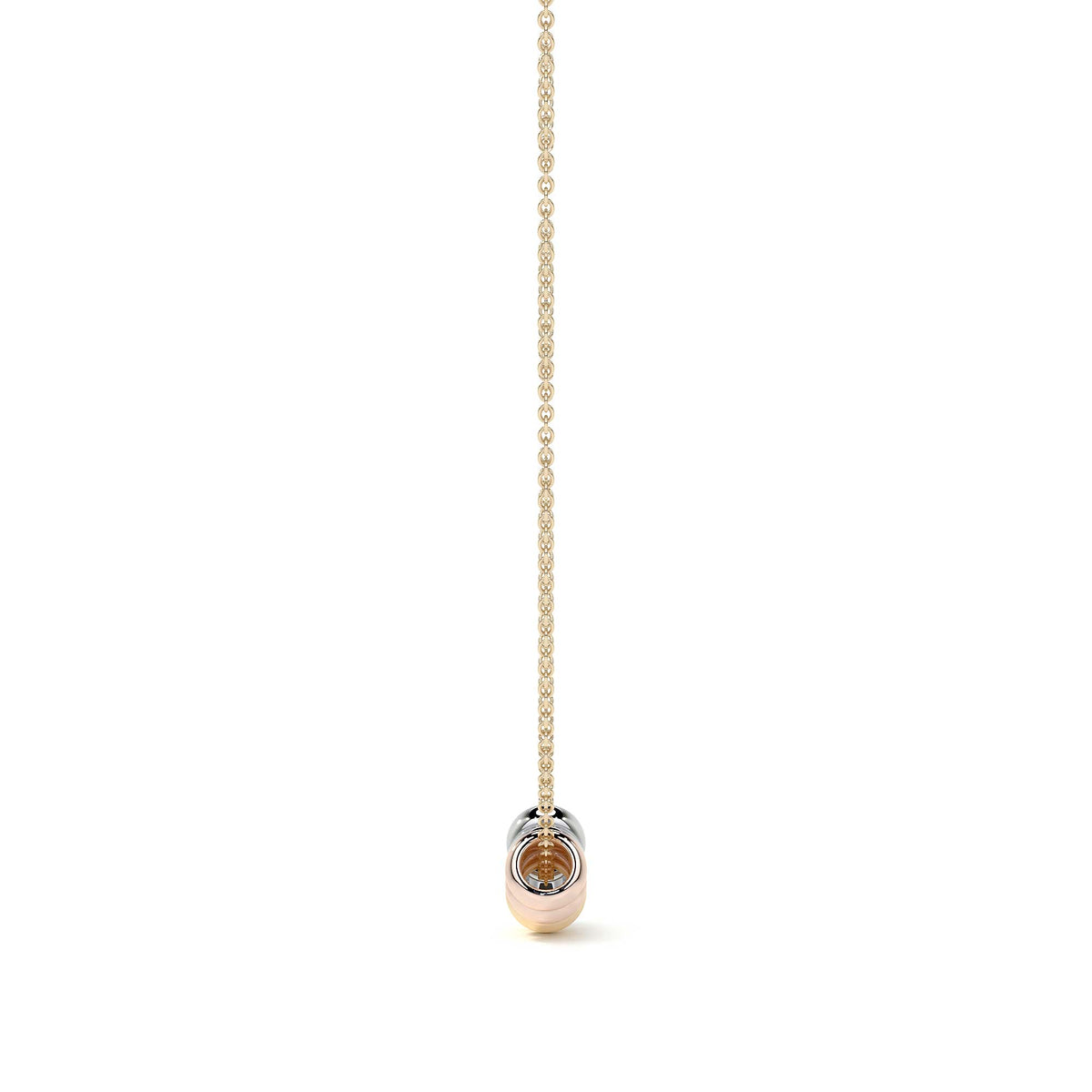 10k Italian Gold Women's Choker Chain, Tricolor Rings