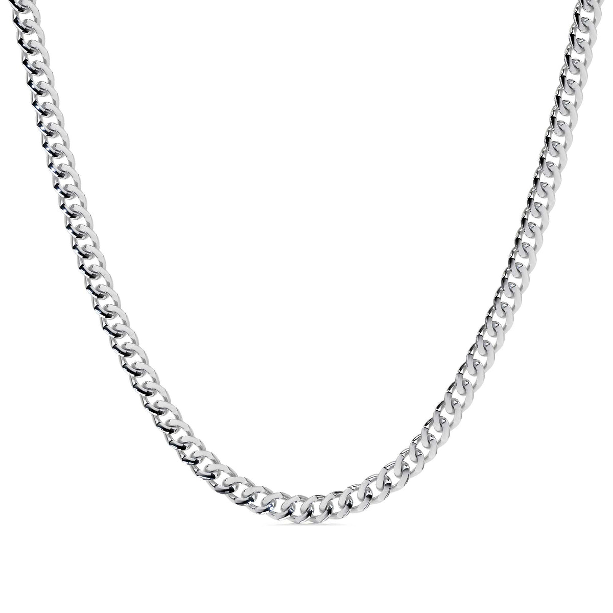 925 Sterling Silver Curb Chain, 3.2mm Gauge, in 5 Colors