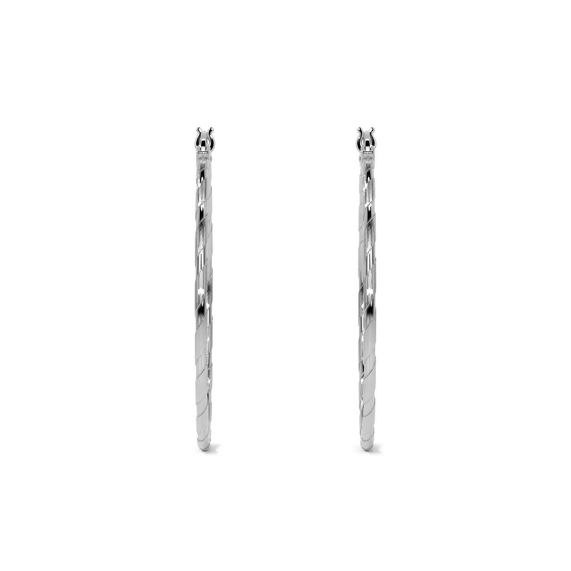 925 Sterling Silver Extra Lightweight Earring for Women with Diamond-Cut Blue Cord