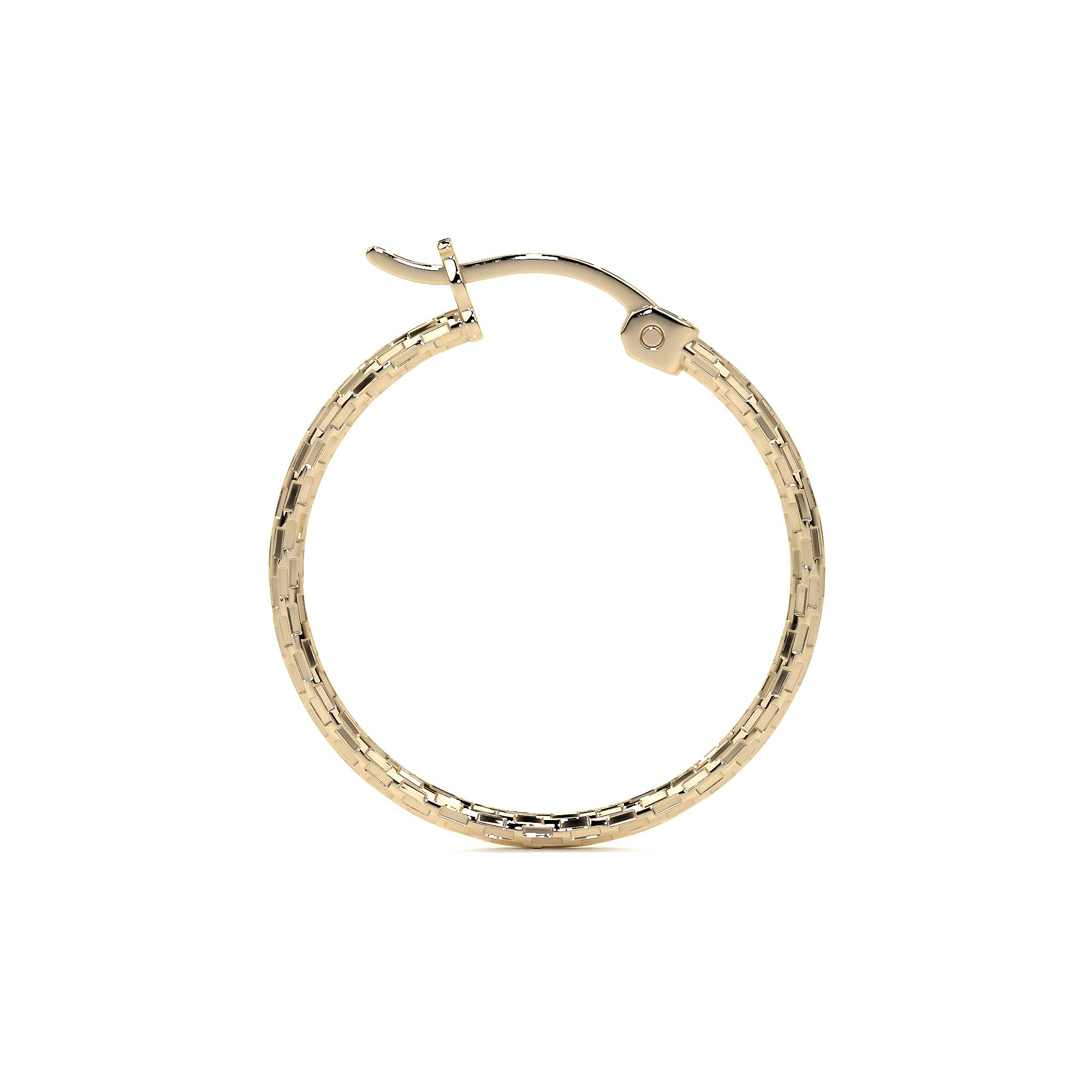 10k Gold Domino Style Diamond Drop Earring