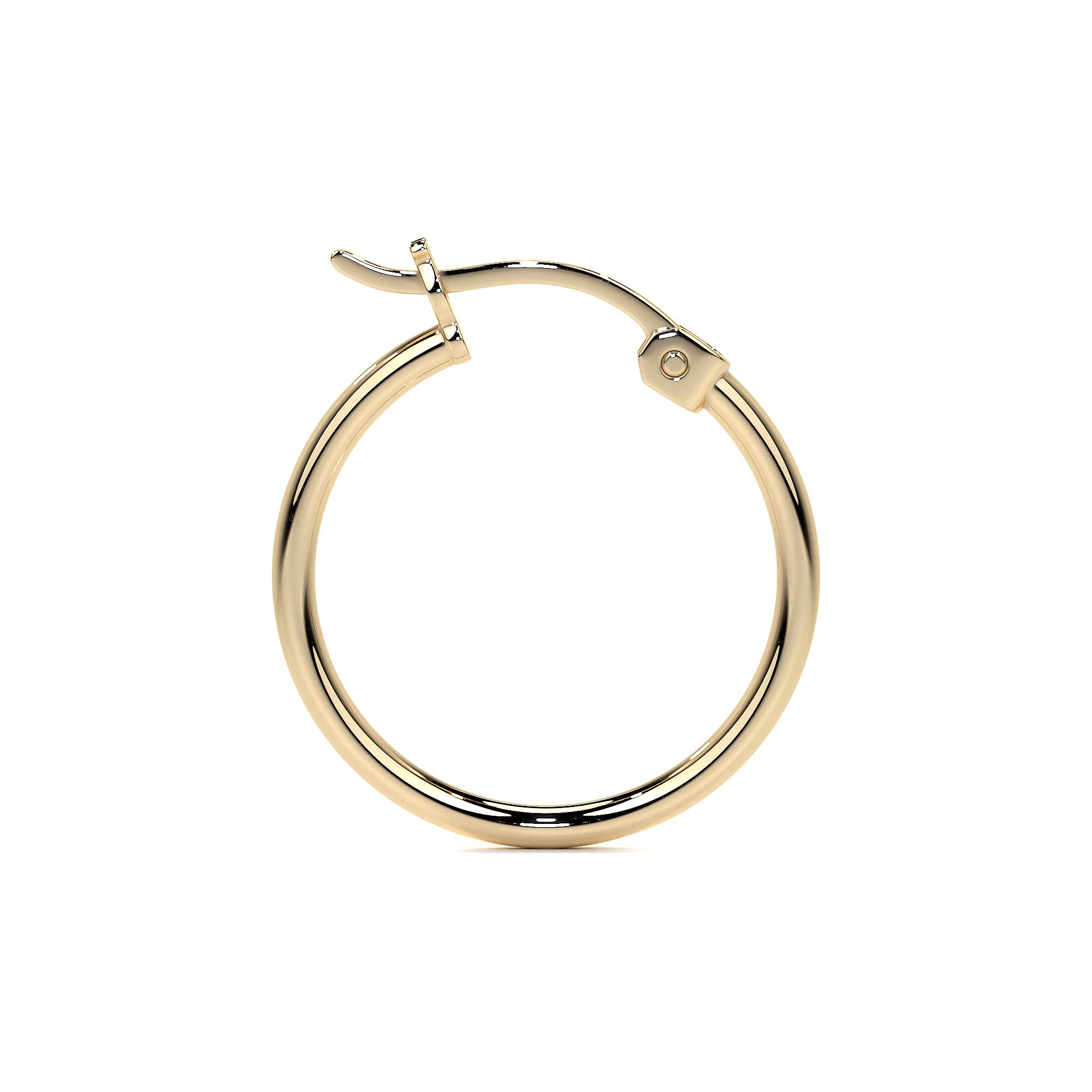 10k Gold Smooth Hoop Earring 20mm