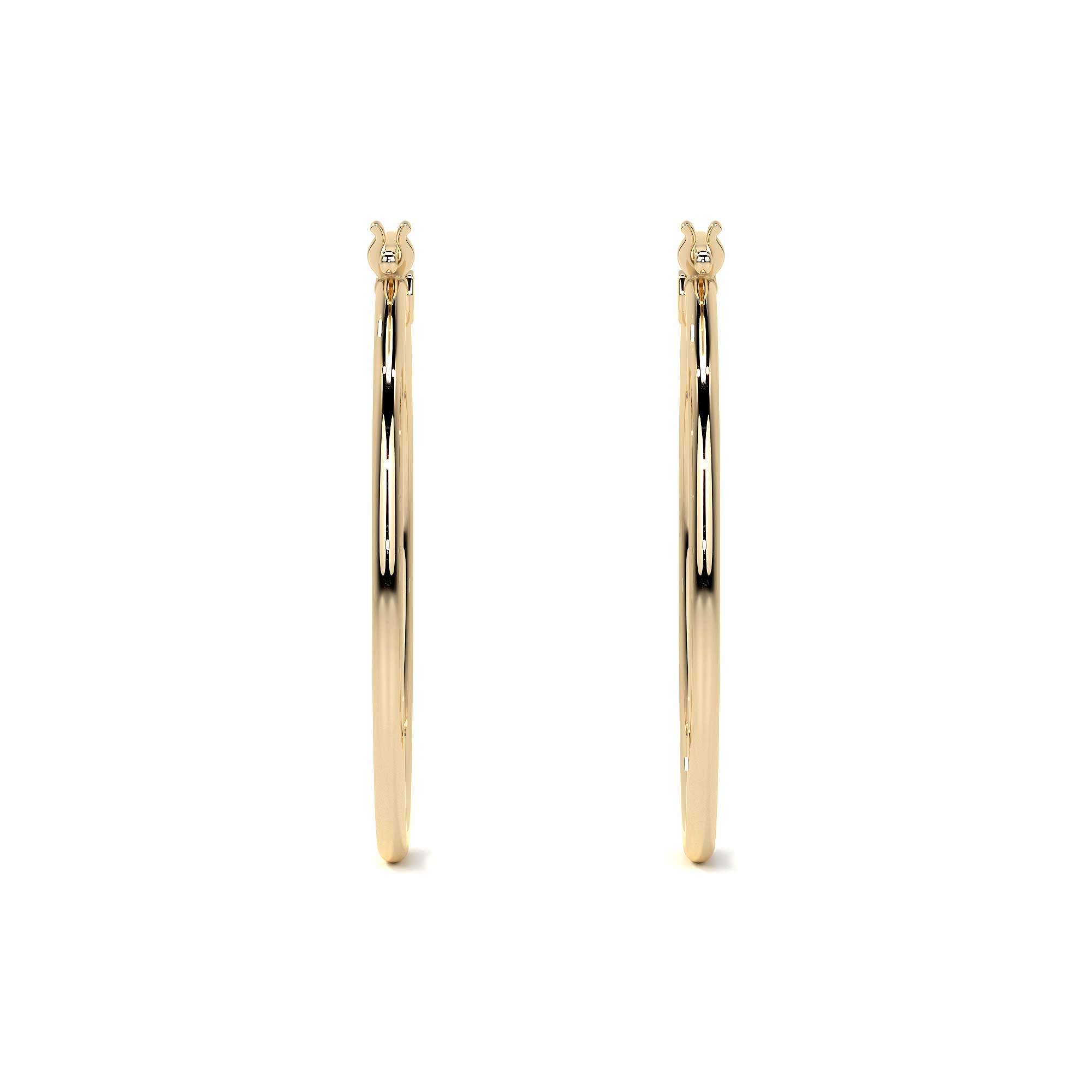 10k Gold Smooth Hoop Earring