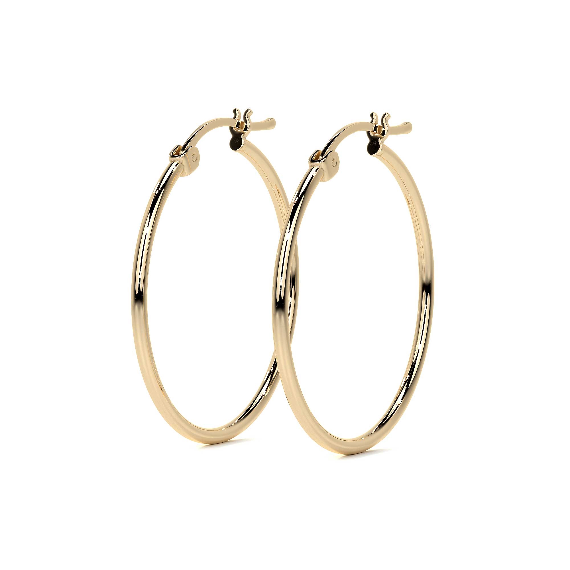 10k Gold Smooth Hoop Earring
