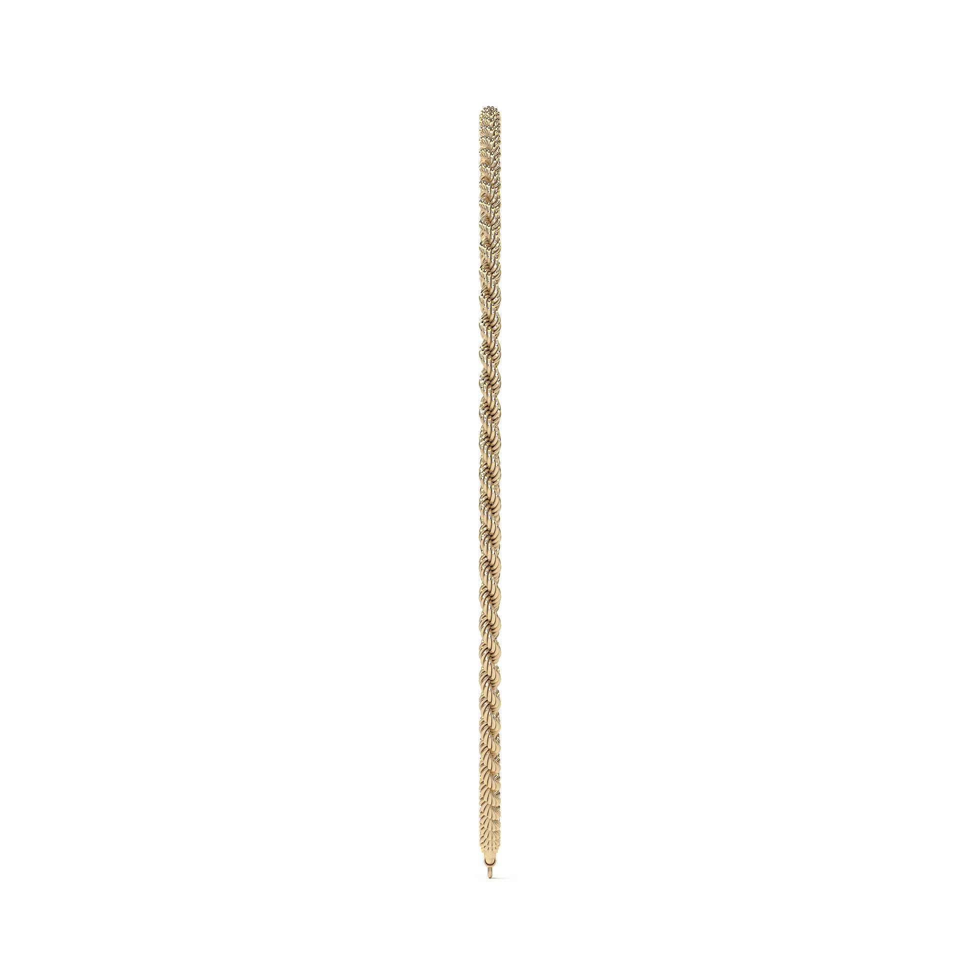 10k Italian Gold Hollow Torsal Bracelet, 1.9mm Gauge