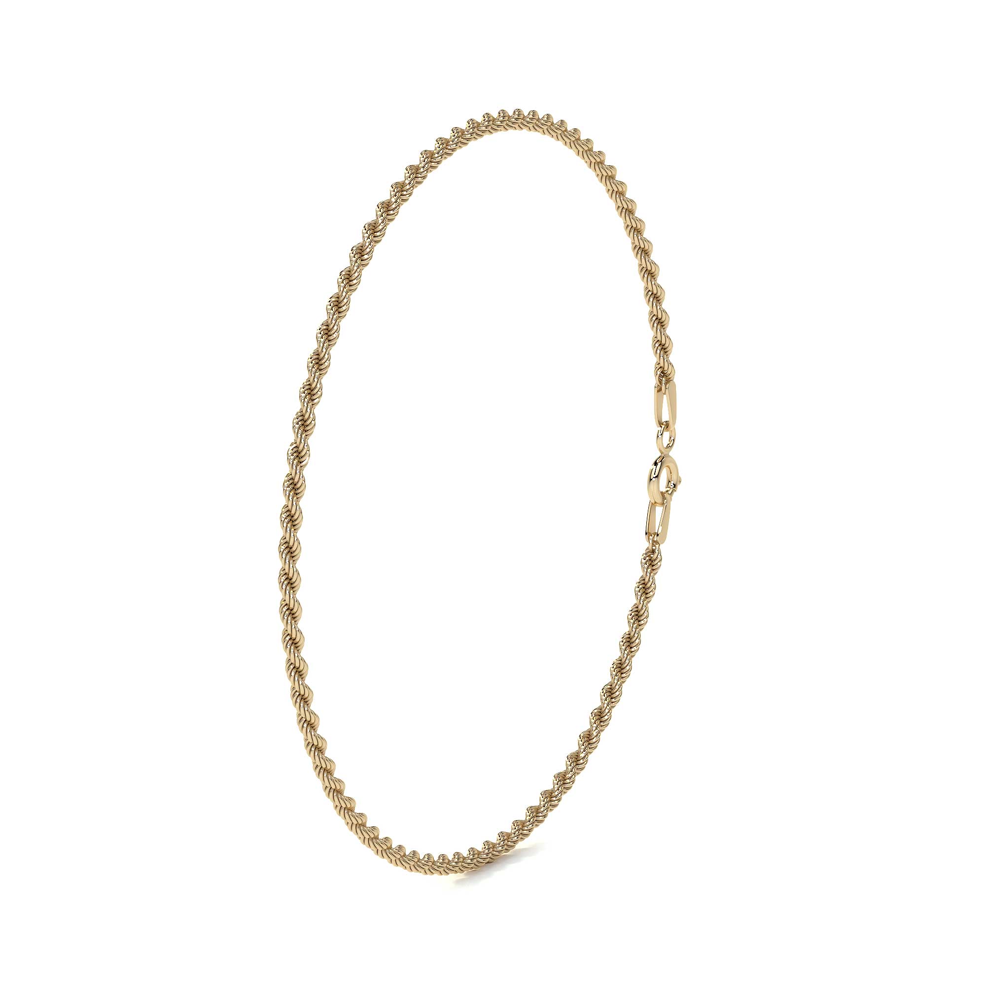 14K Gold Women's Rope Chain Bracelet | Italian Fine Jewelry