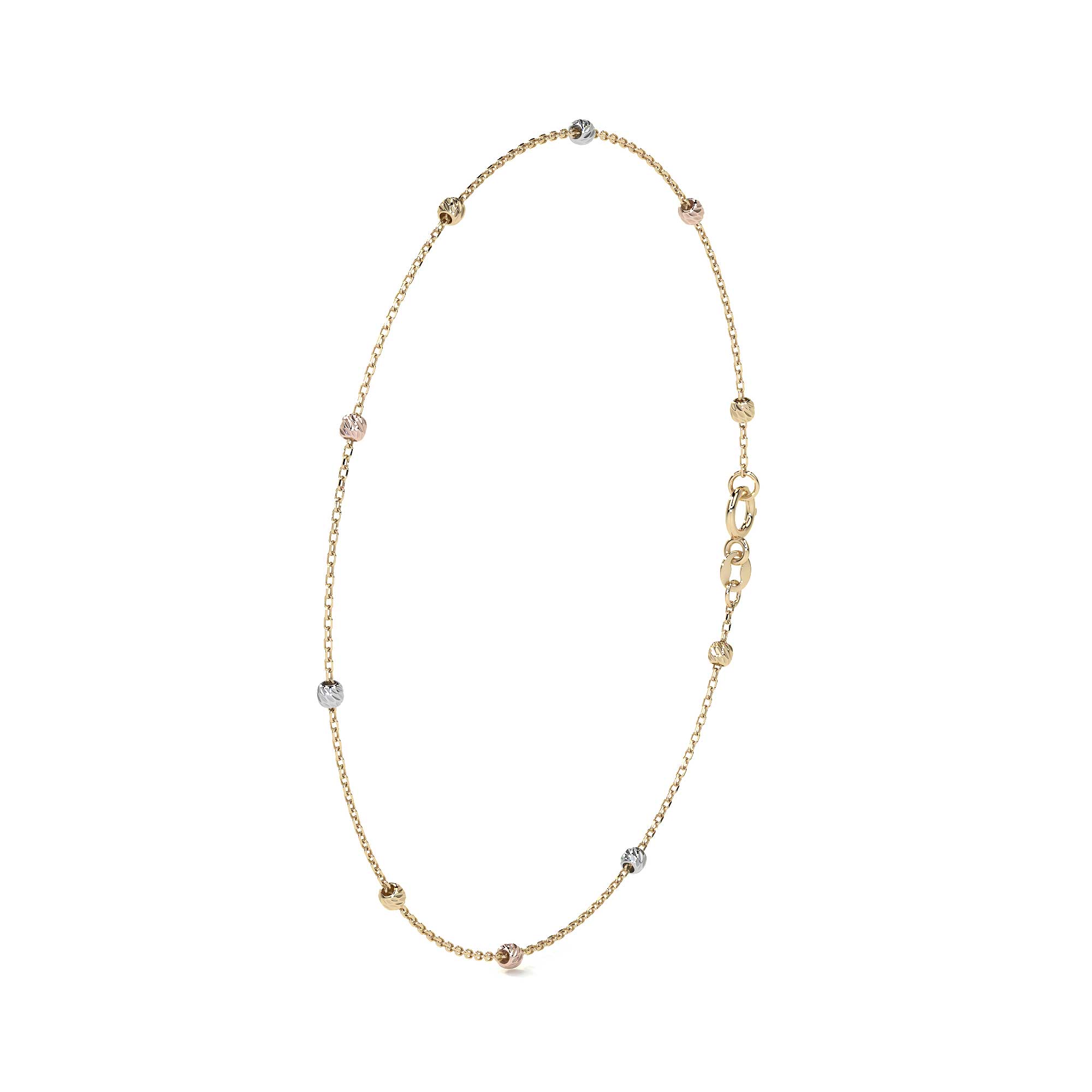 Viviana 14k Gold Slave Bracelet 24cm with 2.5mm Ball