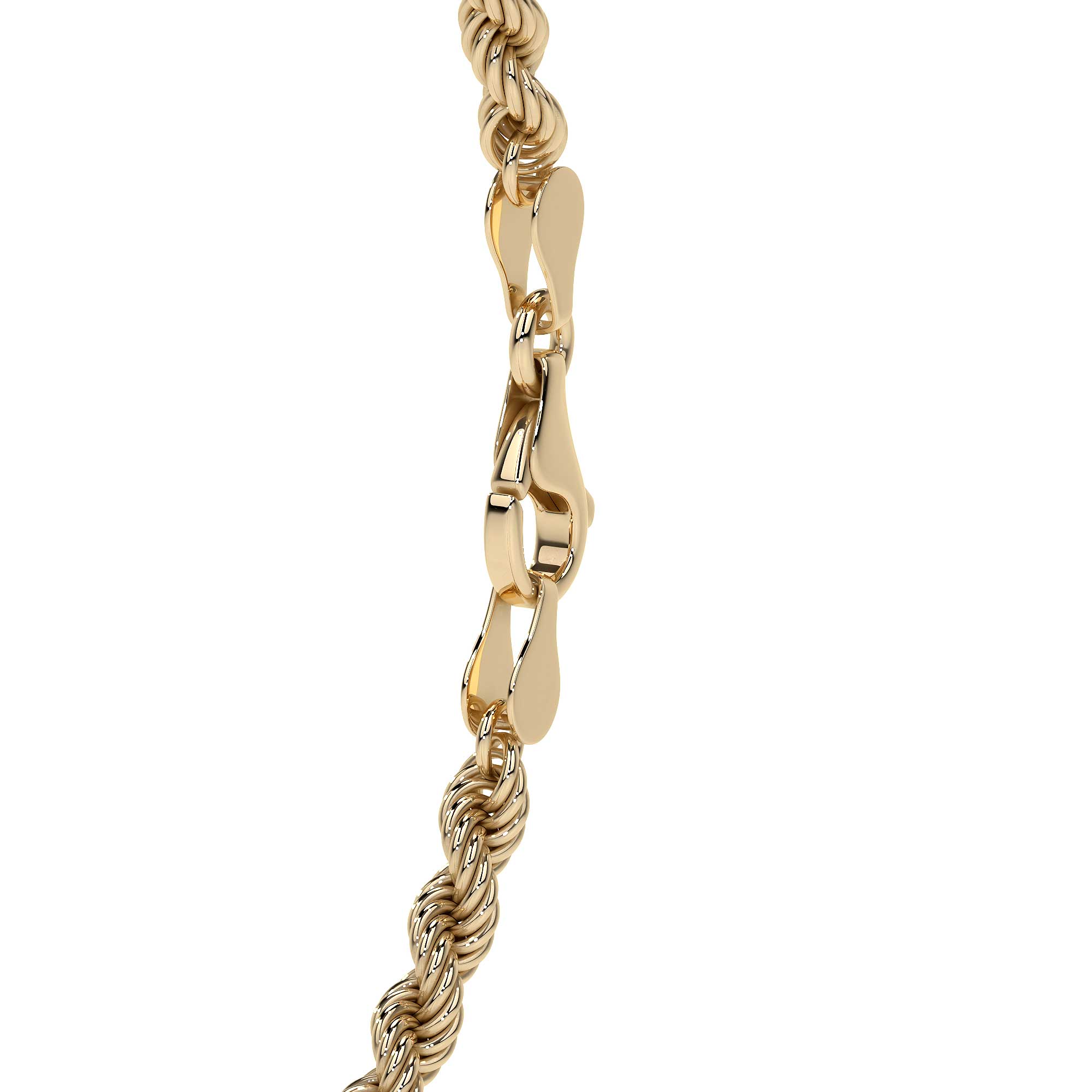 10k Gold Men's Torsal Style Bracelet with Gold-Tone Lobster Clasp, 18.5cm