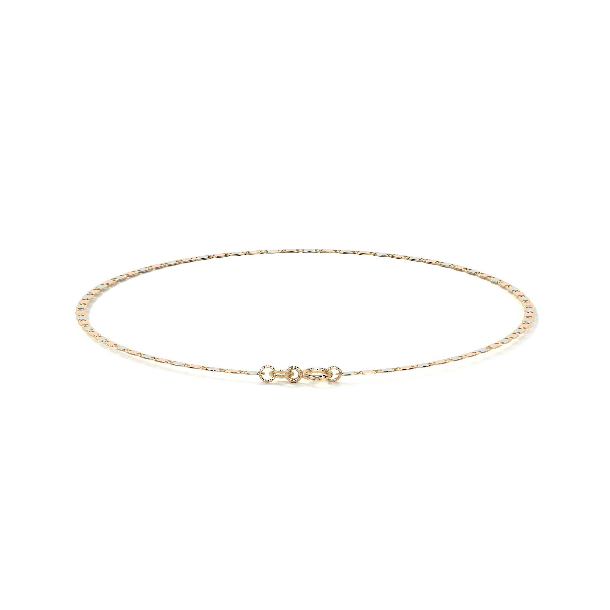 10K Gold Valentino Italian Style Bracelet | Delicate Yellow Gold or Tri-Color Bracelet