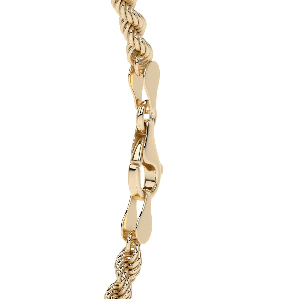 10k Italian Gold Torsal Bracelet, 3.3mm Gauge, 16cm