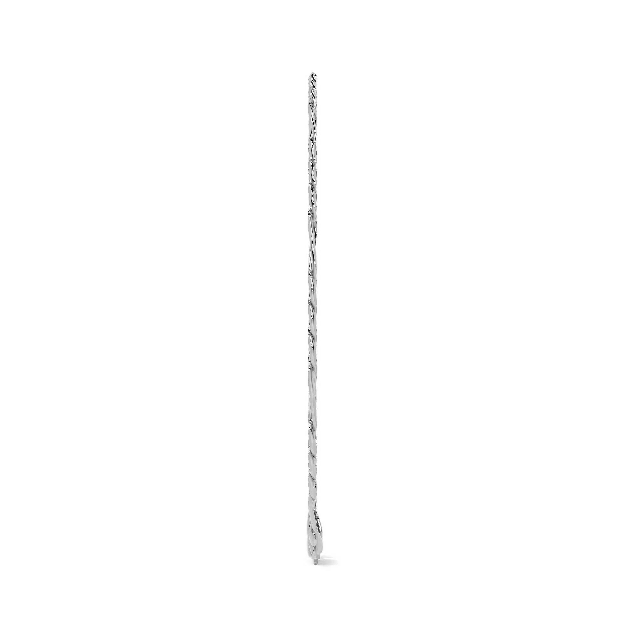 Men's Sterling Silver Italian Figaro 3+1 Bracelet | Elegant Men's Jewelry