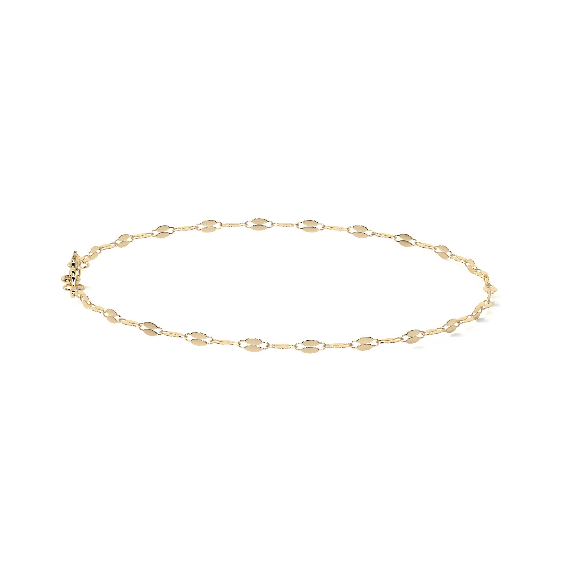 Italian Bracelet 3x1 Serpentine 14K 2.6mm, 18.5cm