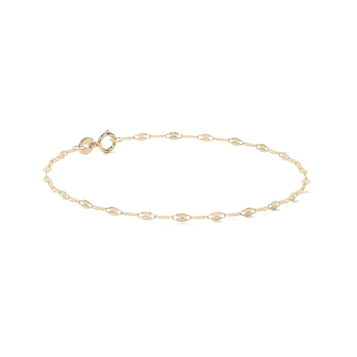 Italian Bracelet 3x1 Serpentine 14K 2.6mm, 18.5cm