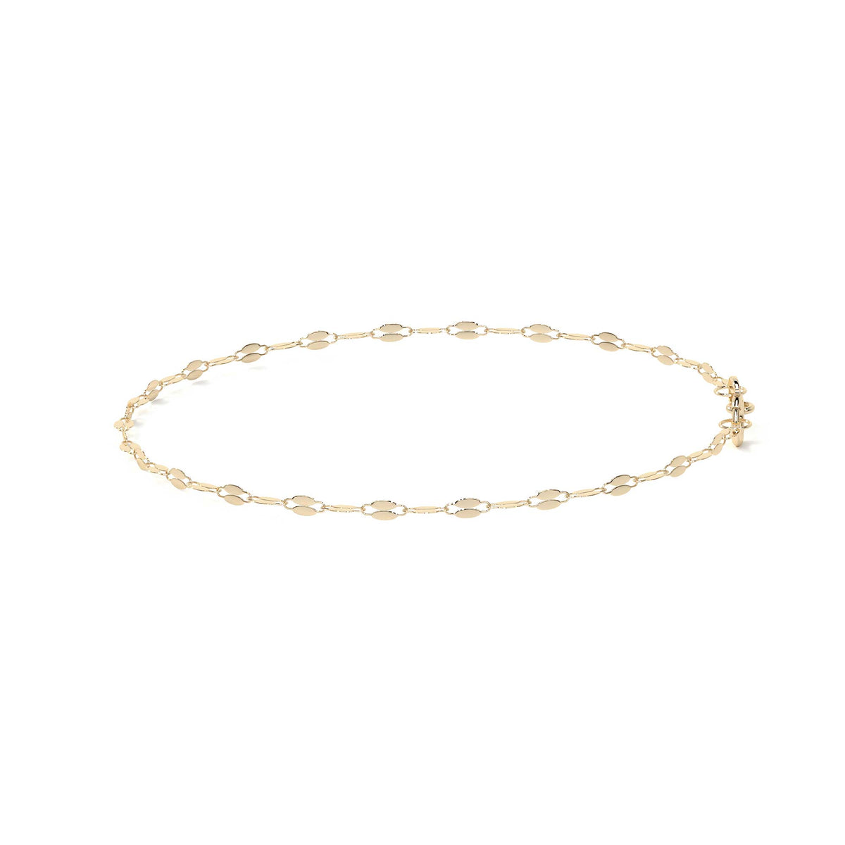 Italian Bracelet 3x1 Serpentine 14K 2.6mm, 18.5cm