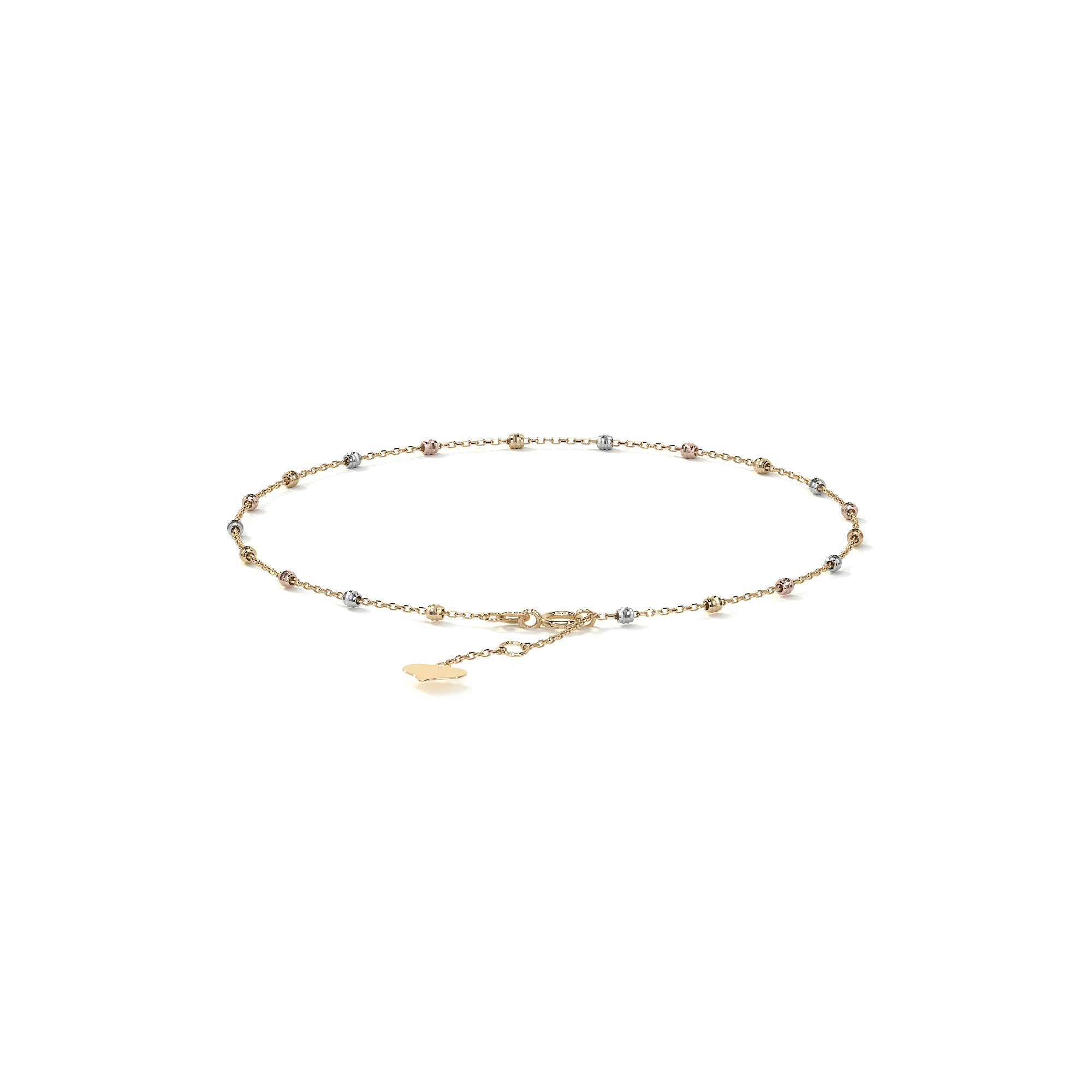 10K Gold Adjustable Viviana Bracelet with Plain Ball | Elegant Fine Jewelry Bracelet