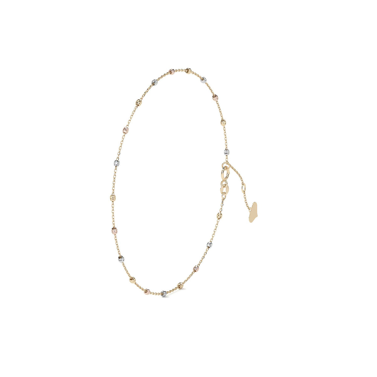 10K Gold Adjustable Viviana Bracelet with Plain Ball | Elegant Fine Jewelry Bracelet